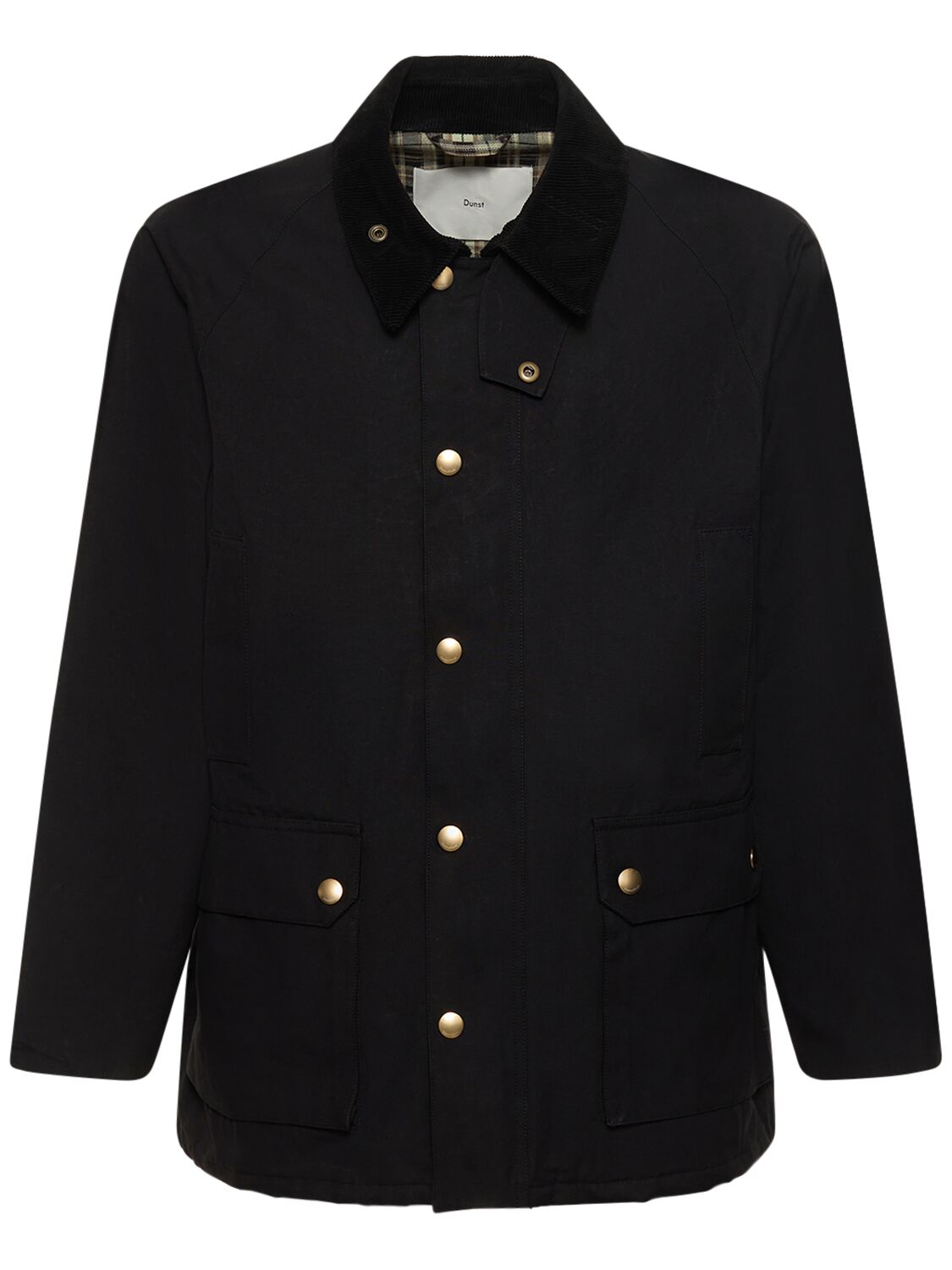 Dunst Unisex Waxed Cotton Hunting Jacket In Black