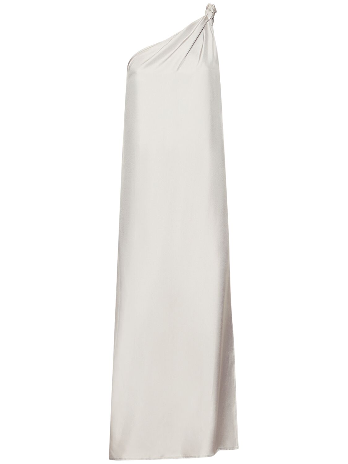 Adela Asymmetric Silk Midi Dress