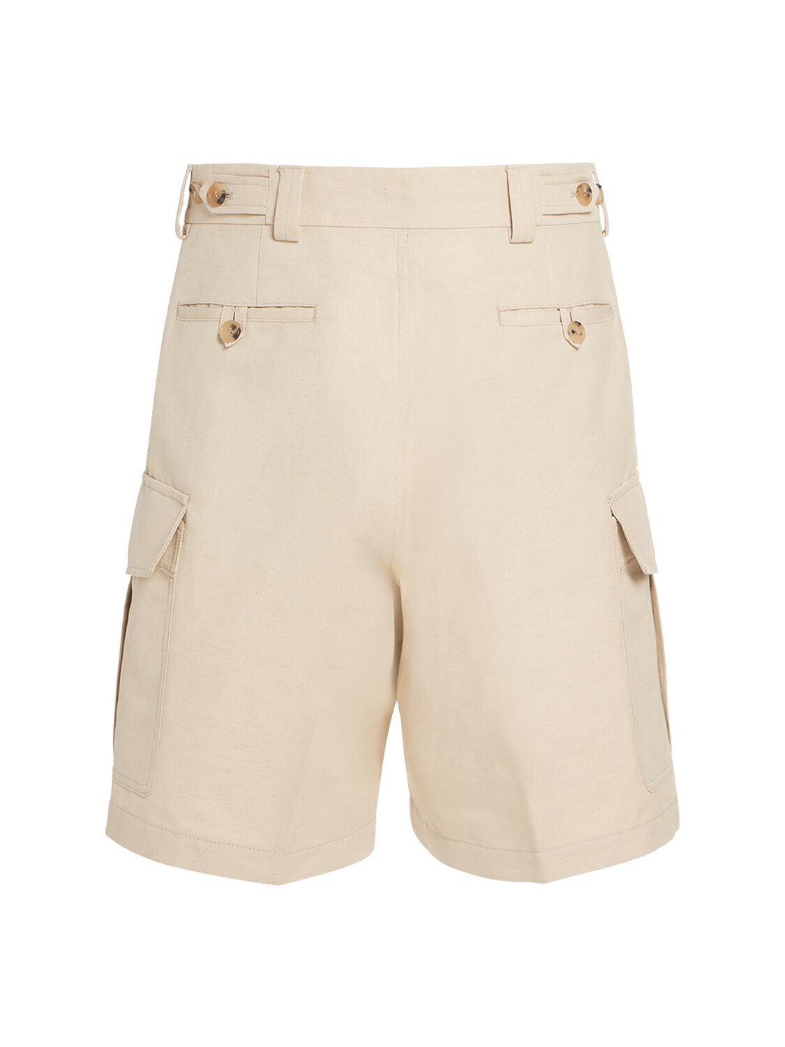Shop Loro Piana Bizen Cotton & Linen Bermuda Shorts In Beige