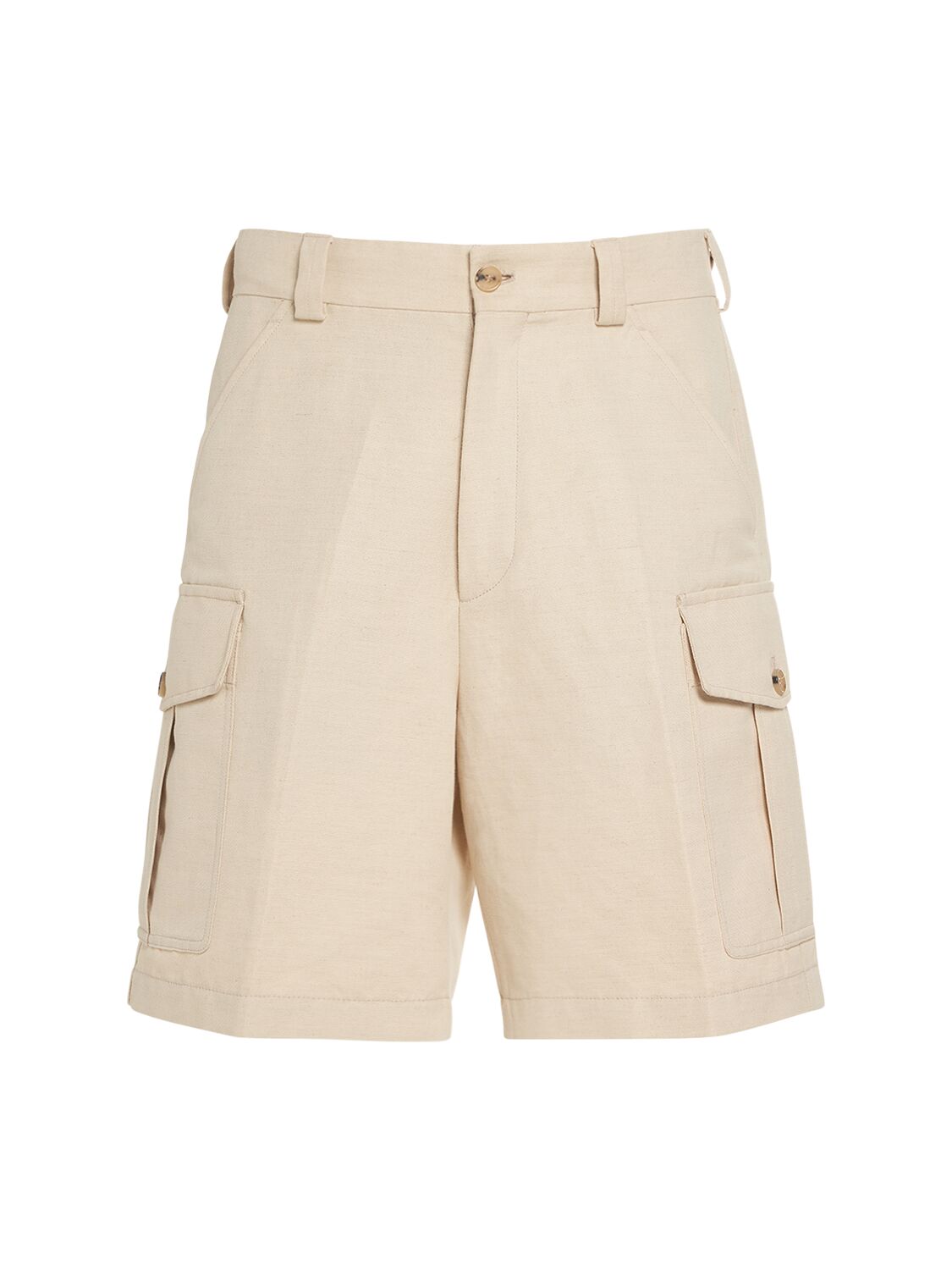 Image of Bizen Cotton & Linen Bermuda Shorts