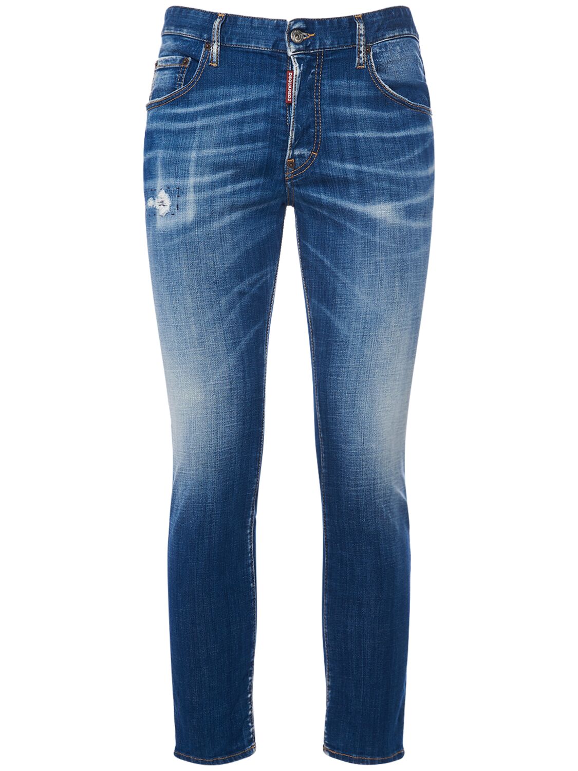 Dsquared2 Skater Fit Cotton Denim Jeans In Navy