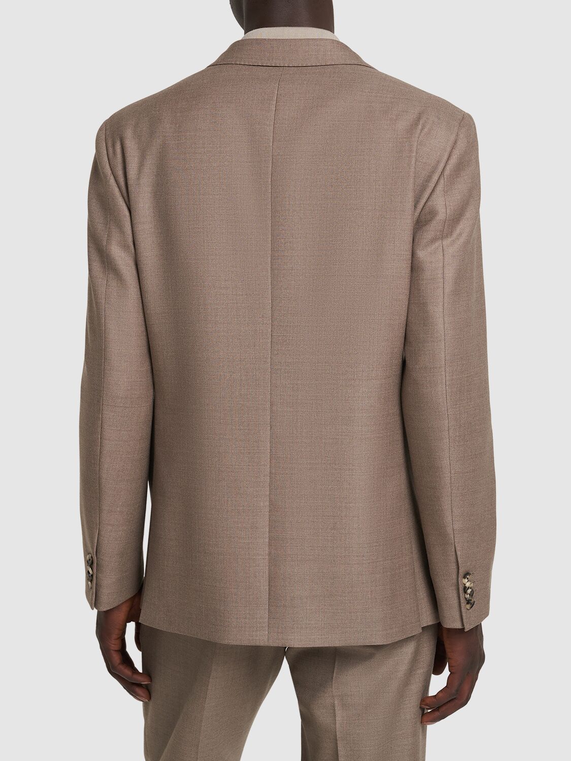 Shop Loro Piana Milano Double Breasted Wool Jacket In Wave