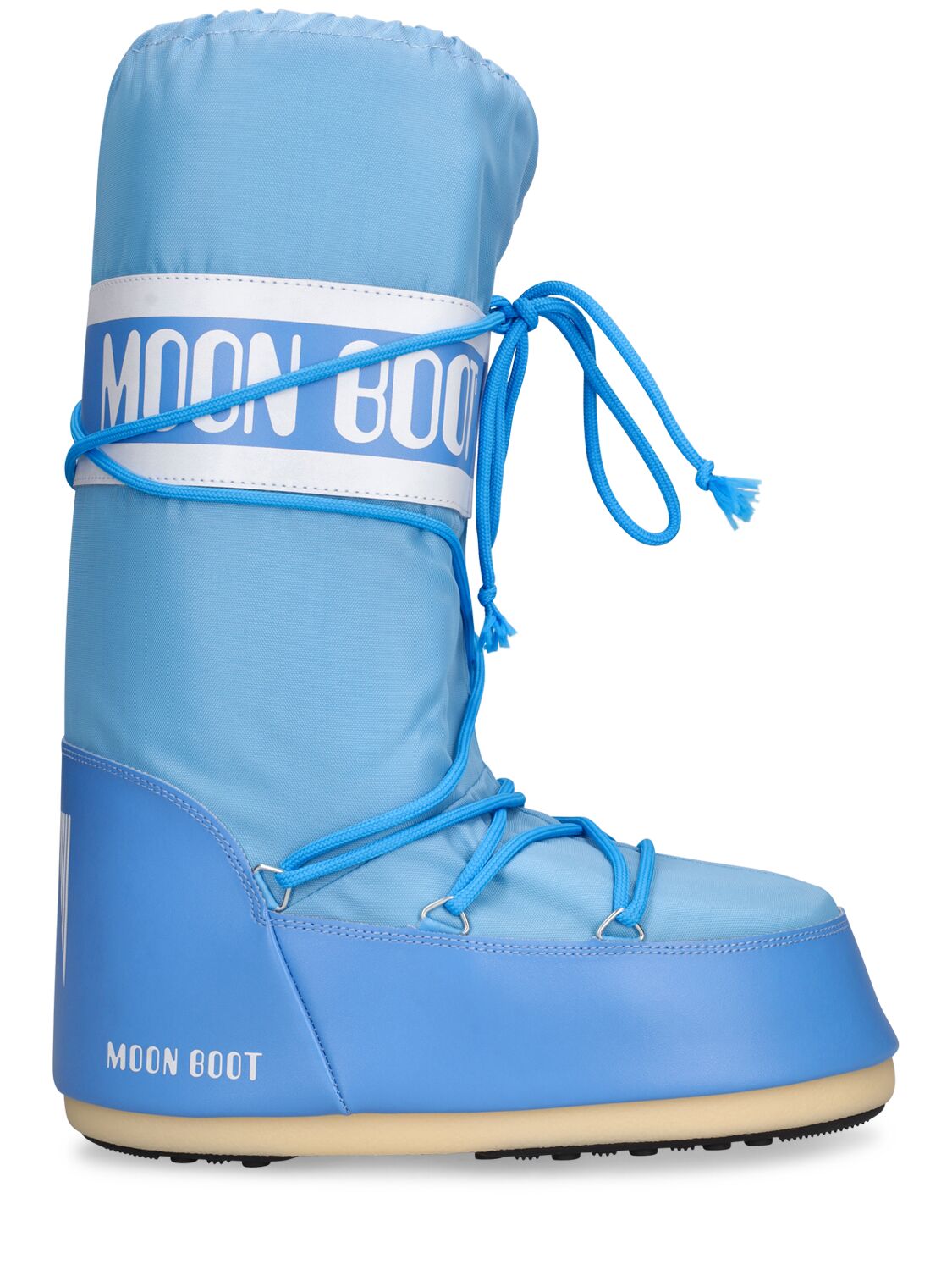 Moon Boot Logo防水尼龙雪地靴 In Alaskan Blue