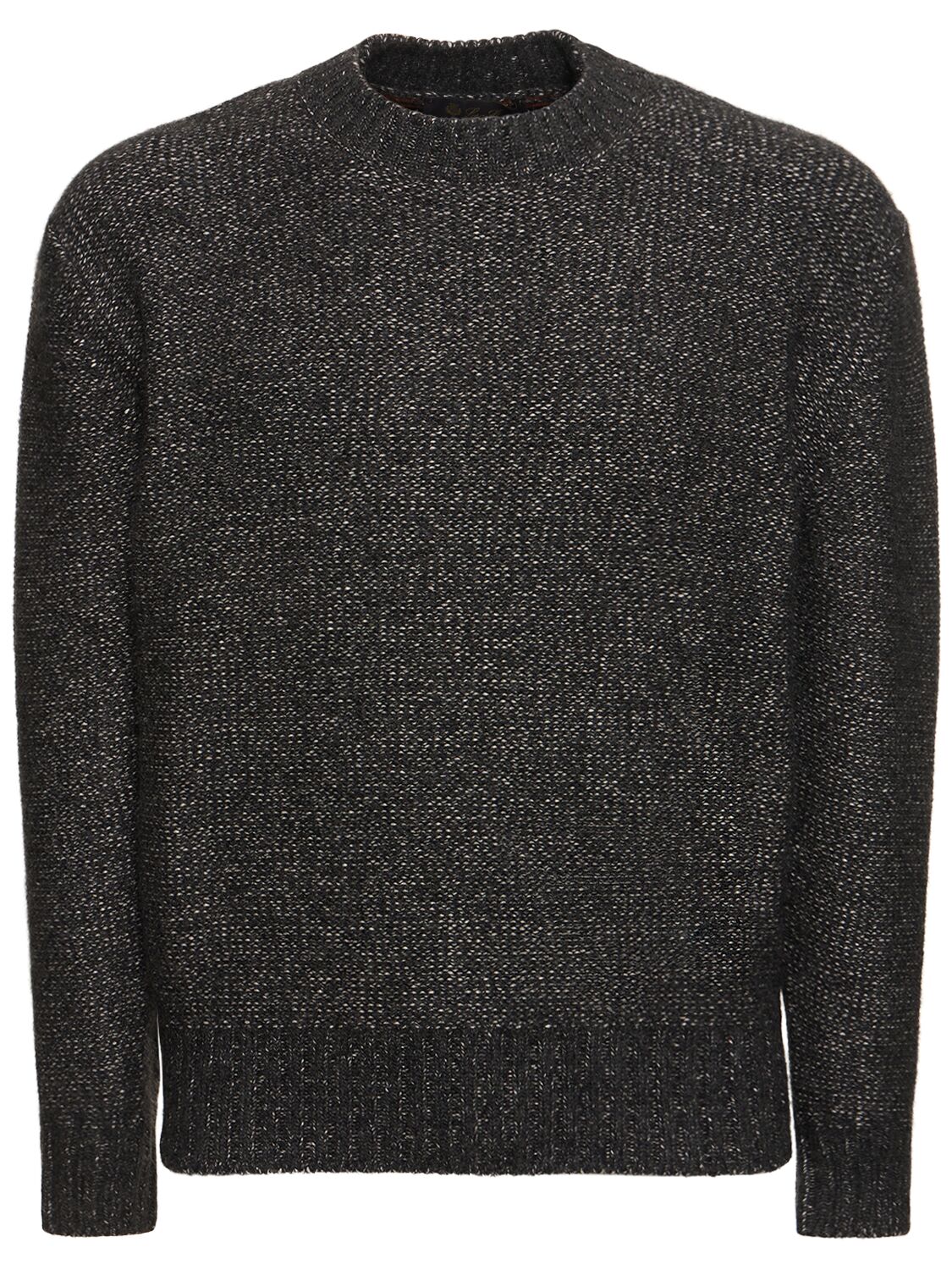Loro Piana Cashmere & Silk Crewneck Sweater In Black