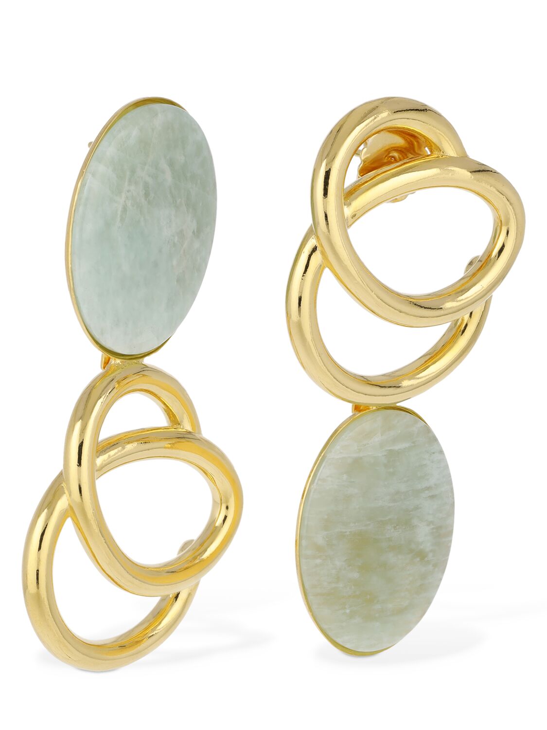 Shop D'estree Sonia Icon Stone Earrings In Blue,gold
