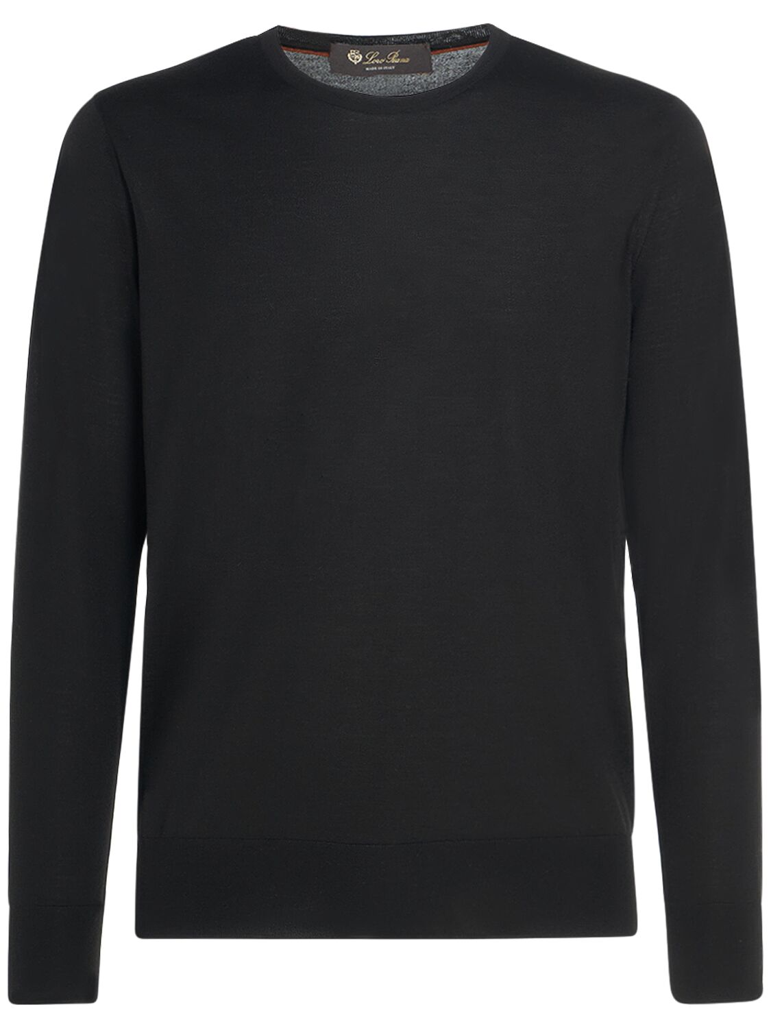 Loro Piana Virgin Wool Crewneck Sweater In Black