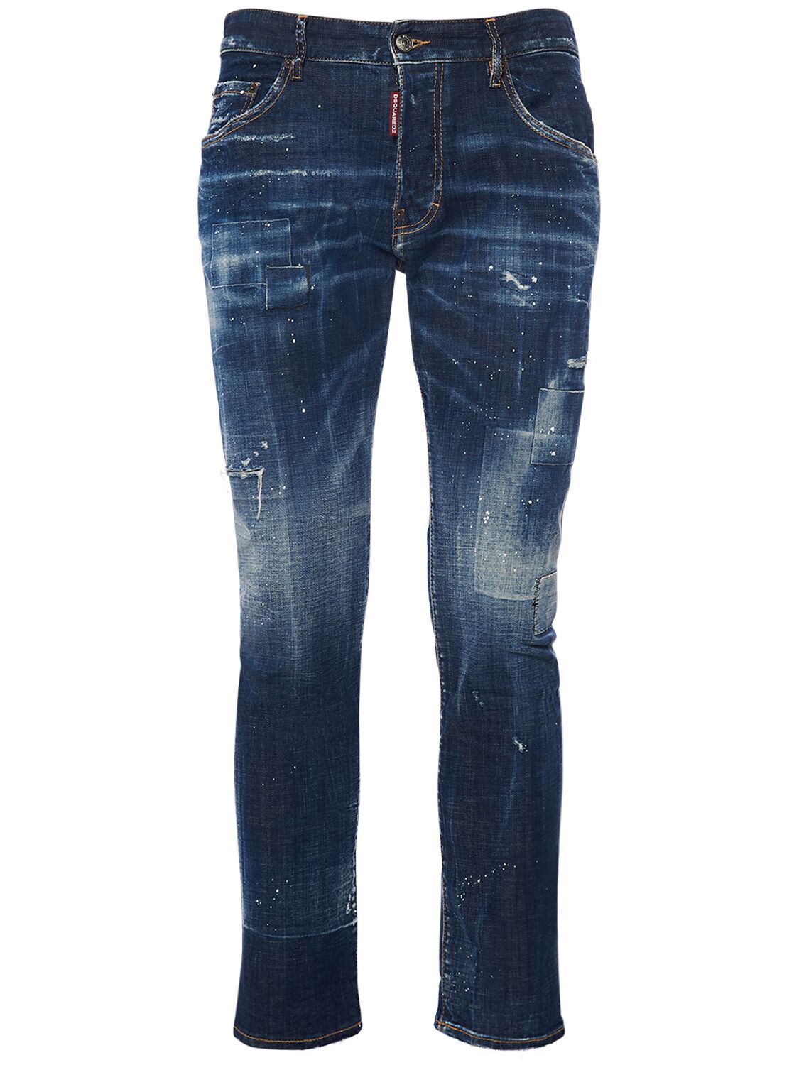 Dsquared2 Skater Fit Cotton Denim Jeans In Navy