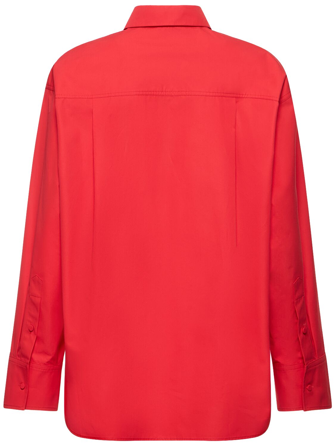 Shop Valentino Cotton Poplin Shirt In Red