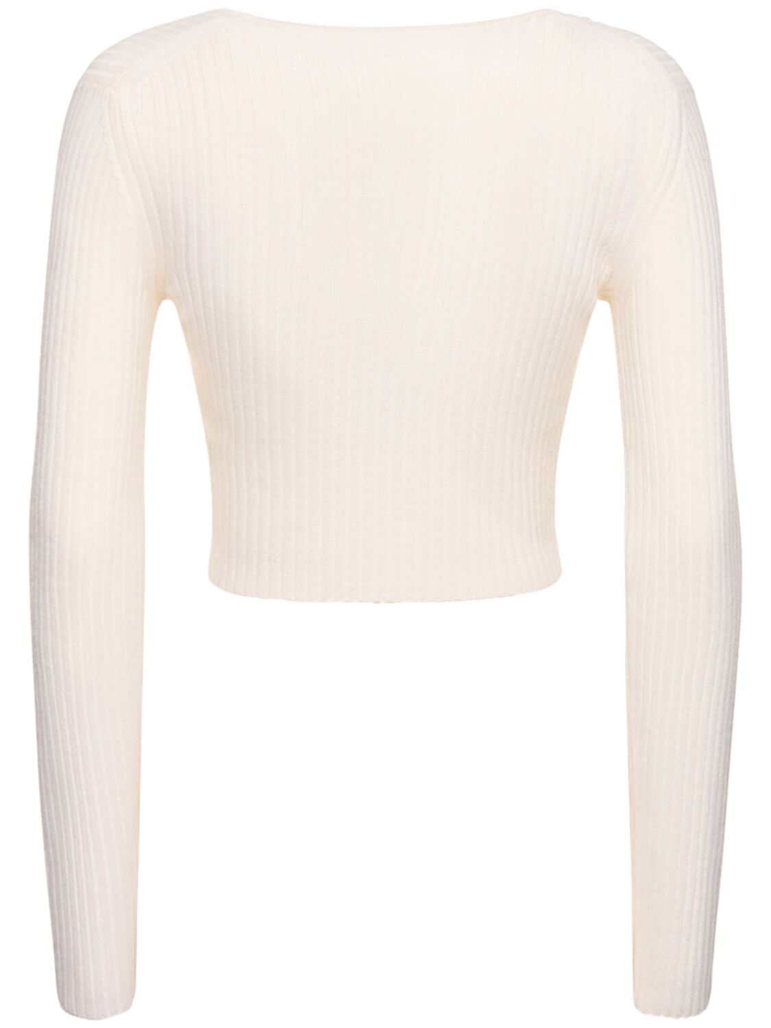 LOULOU STUDIO DAHLIA WOOL BLEND CROP CARDIGAN 