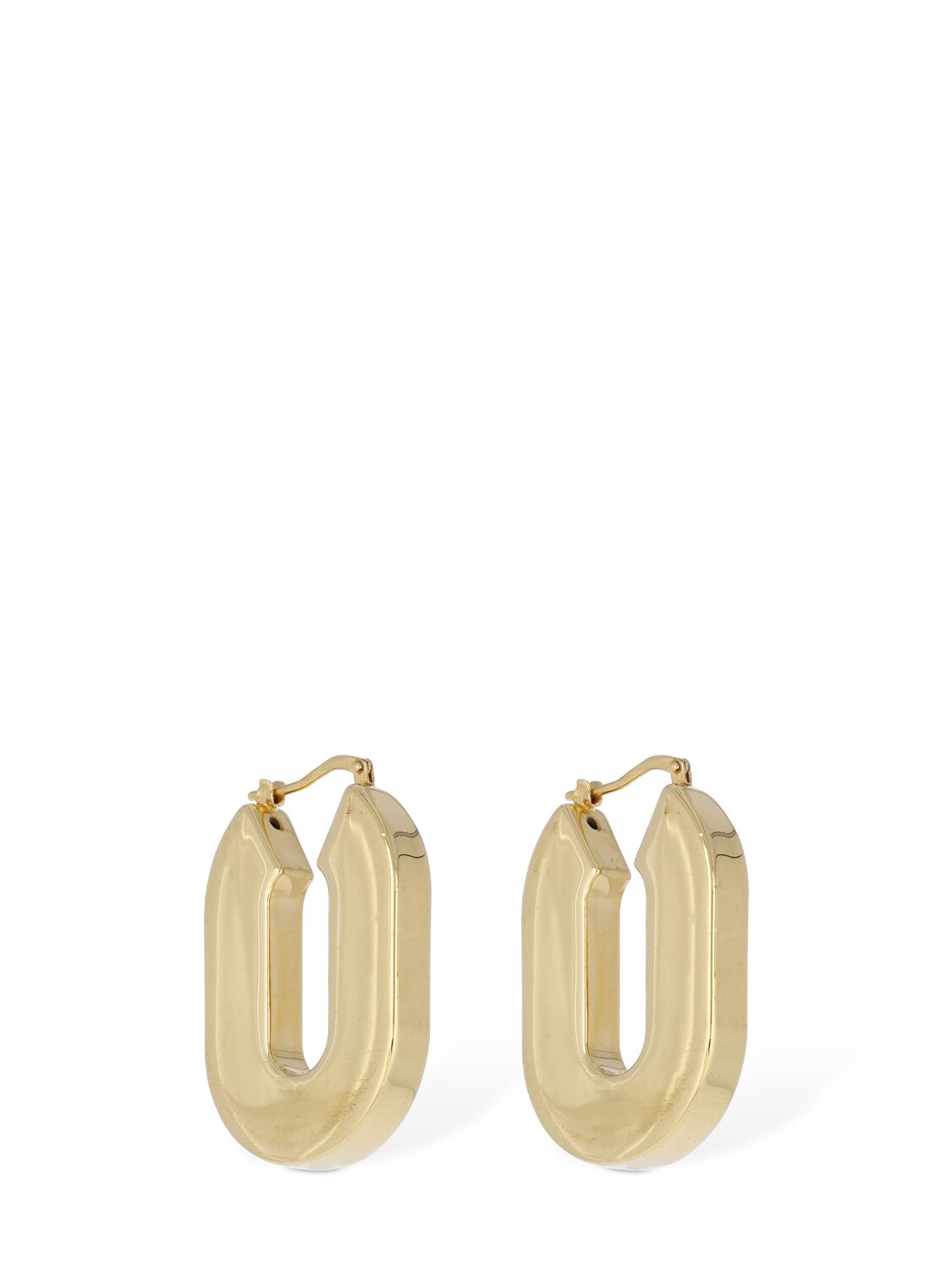 Shop Jil Sander Bw3 3 Hoop Earrings In Gold