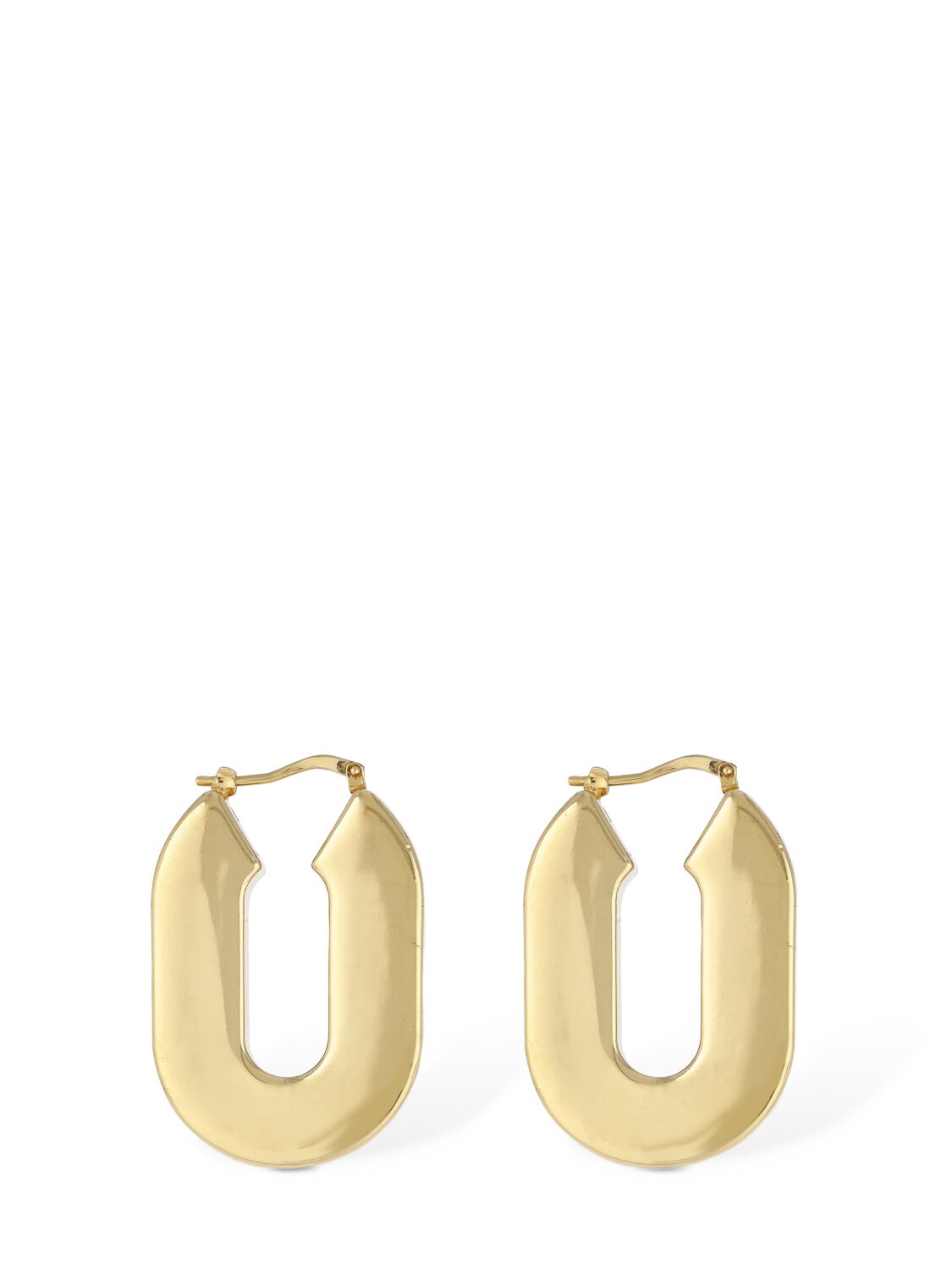 Jil Sander Bw3 3 Hoop Earrings In Gold