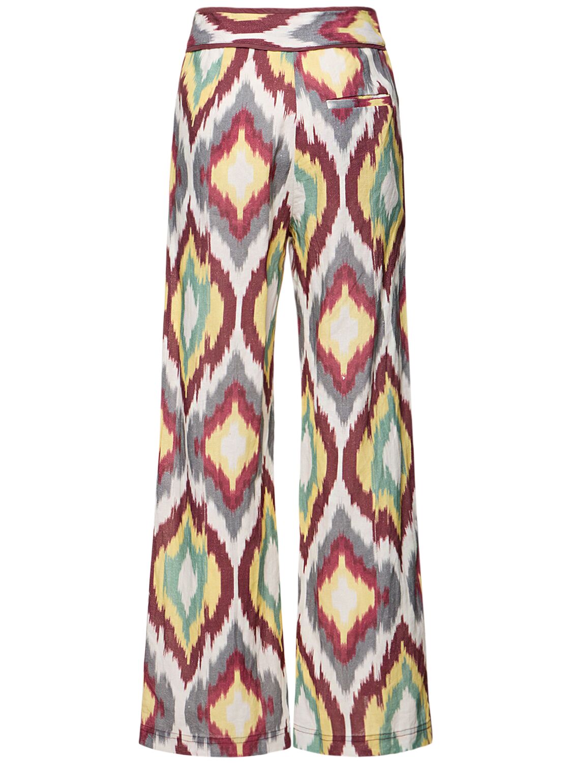Shop Maria De La Orden Elio Printed Straight High Waist Pants In Multicolor