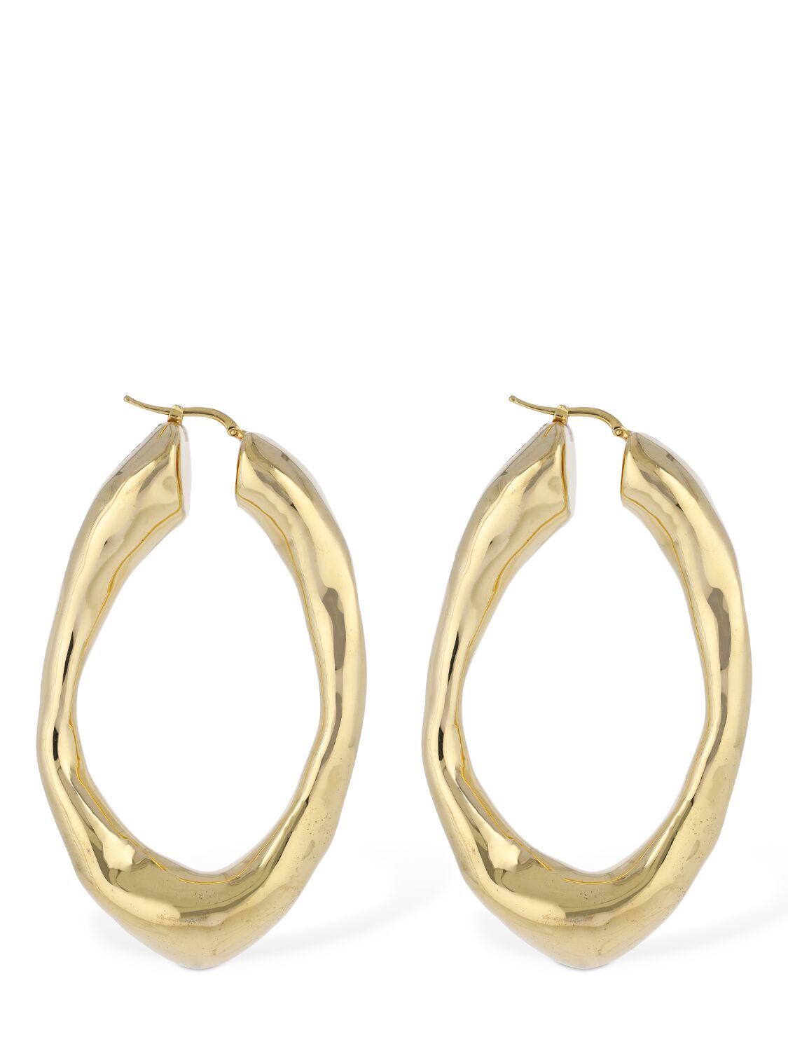 Jil Sander Bw5 1 Big Hoop Earrings In Gold