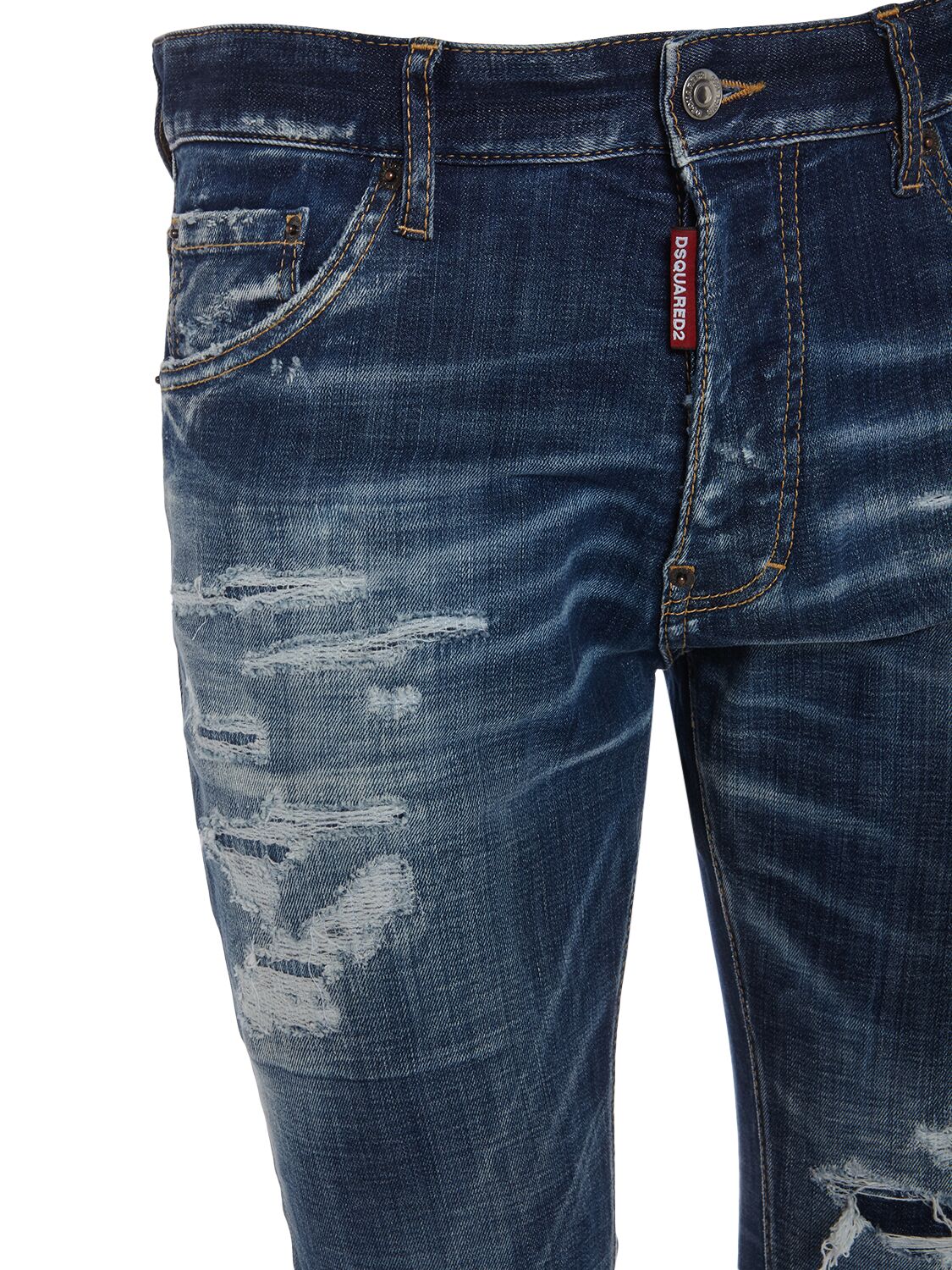 Shop Dsquared2 Cool Guy Fit Cotton Denim Jeans In Navy