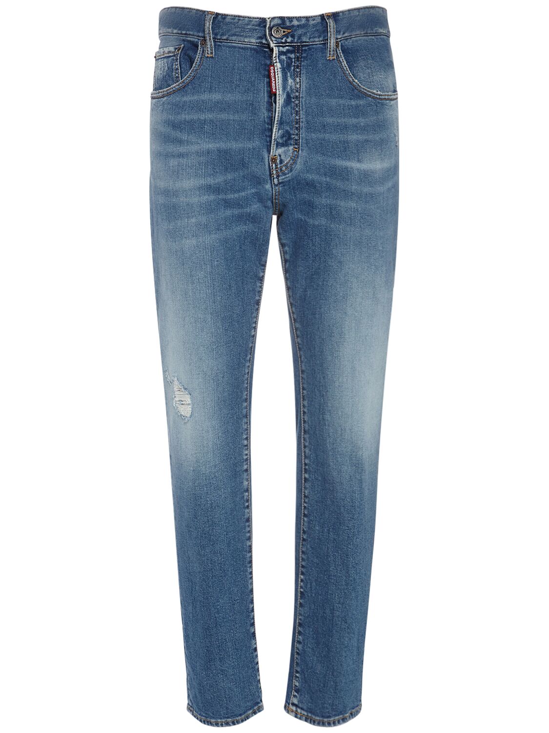 Dsquared2 642 Fit Cotton Denim Jeans In Navy