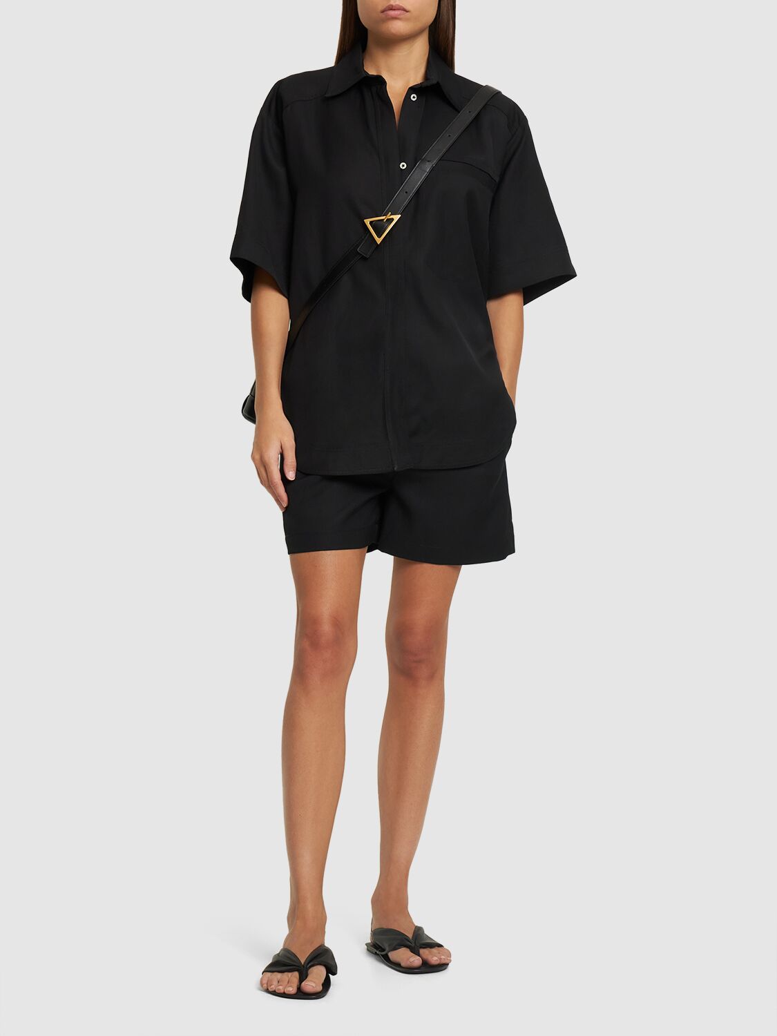 LOULOU STUDIO MOHELI VISCOSE & LINEN SHIRT 