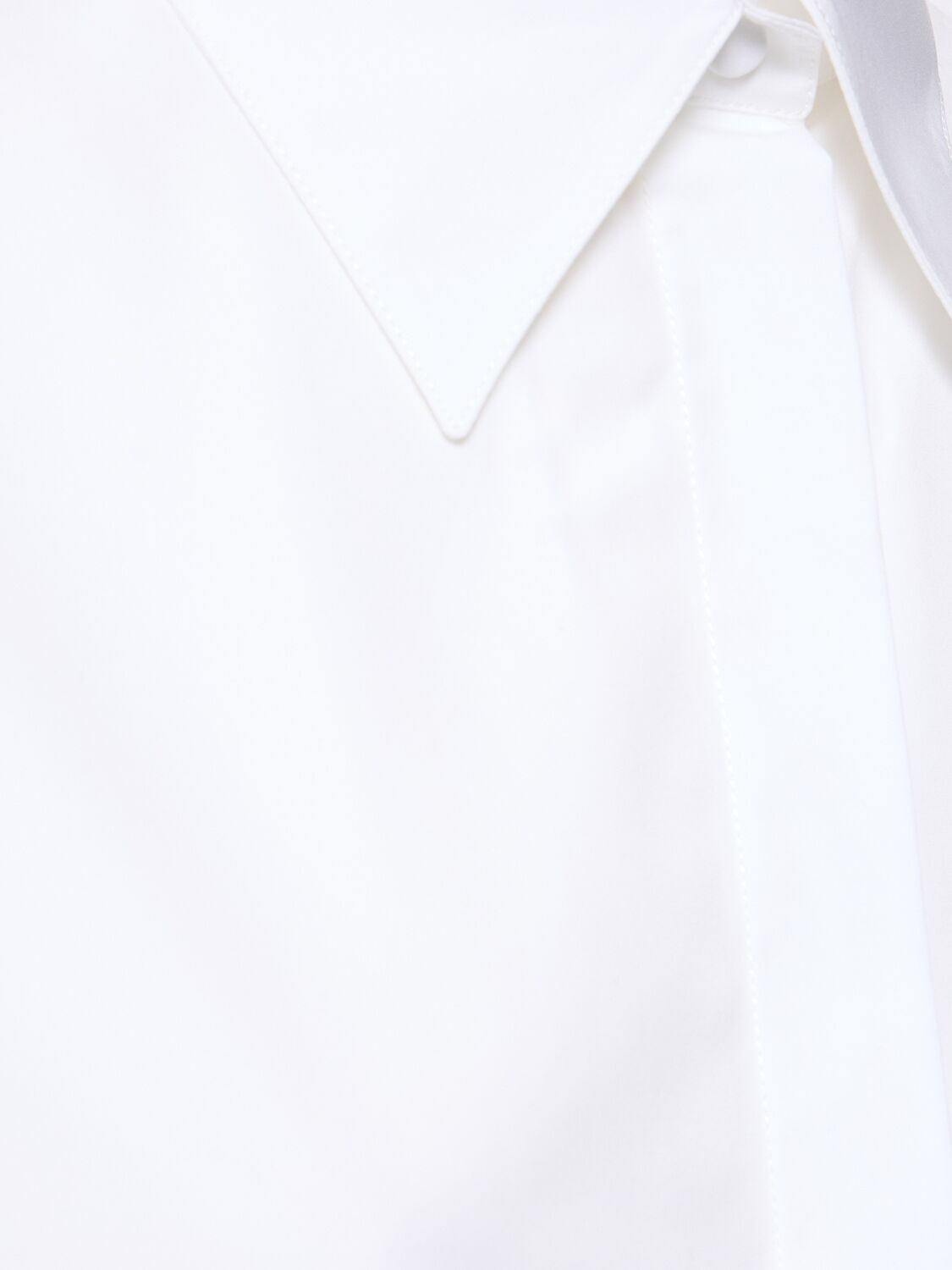 Shop Valentino Cotton Poplin Shirt In White