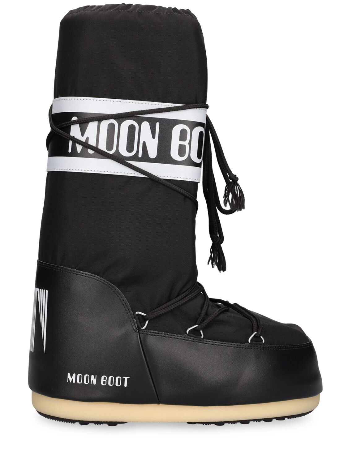 Shop Moon Boot Logo Waterproof Nylon S In Black