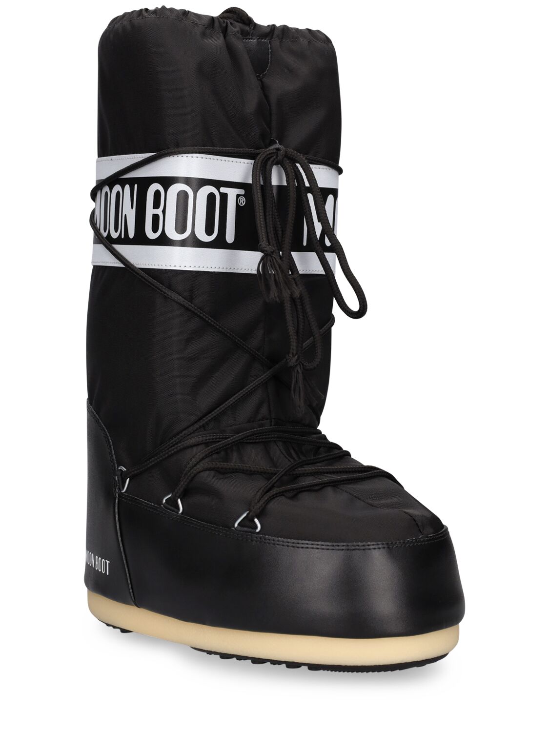 Shop Moon Boot Logo Waterproof Nylon S In Black