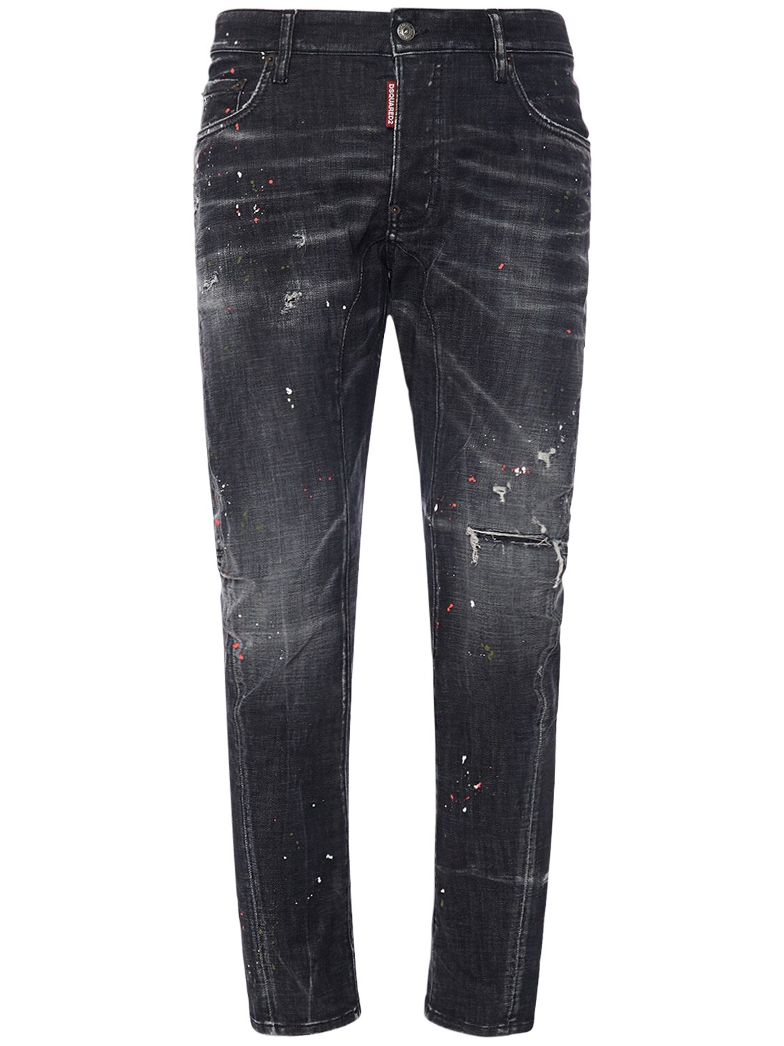Image of Tidy Biker Fit Cotton Denim Jeans