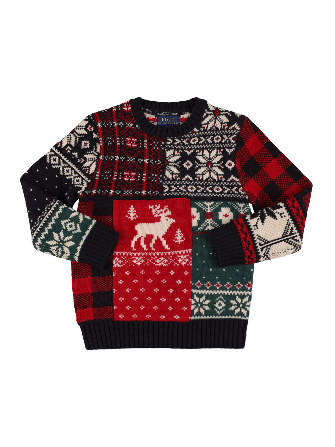Jacquard Wool Blend Sweater – KIDS-BOYS > CLOTHING > KNITWEAR