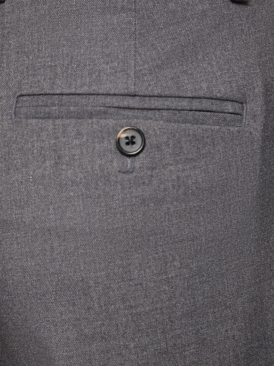 Shop Dunst Pleated Wool Blend Wide Pants In Dark Grey