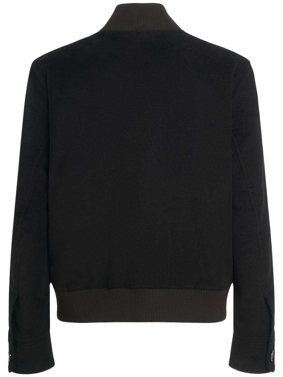 Shop Loro Piana Kiku Buttoned Velvet Bomber Jacket In Black