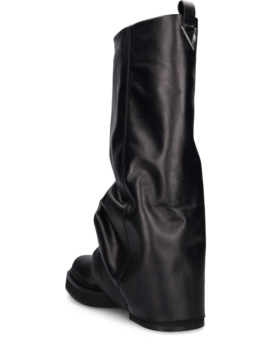 Shop Attico 30mm Robin Leather Combat Boots In Black