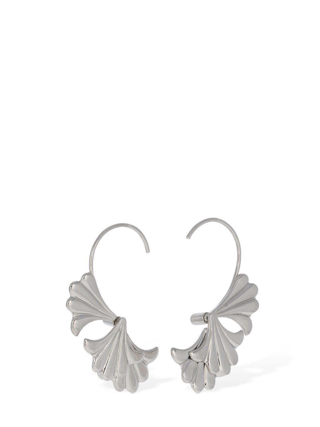 Shop Rabanne Flower Ear Jacket Earrings In Silver