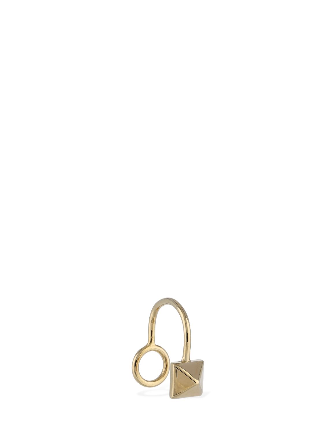 Shop Valentino Rockstud Lip Ring In Gold