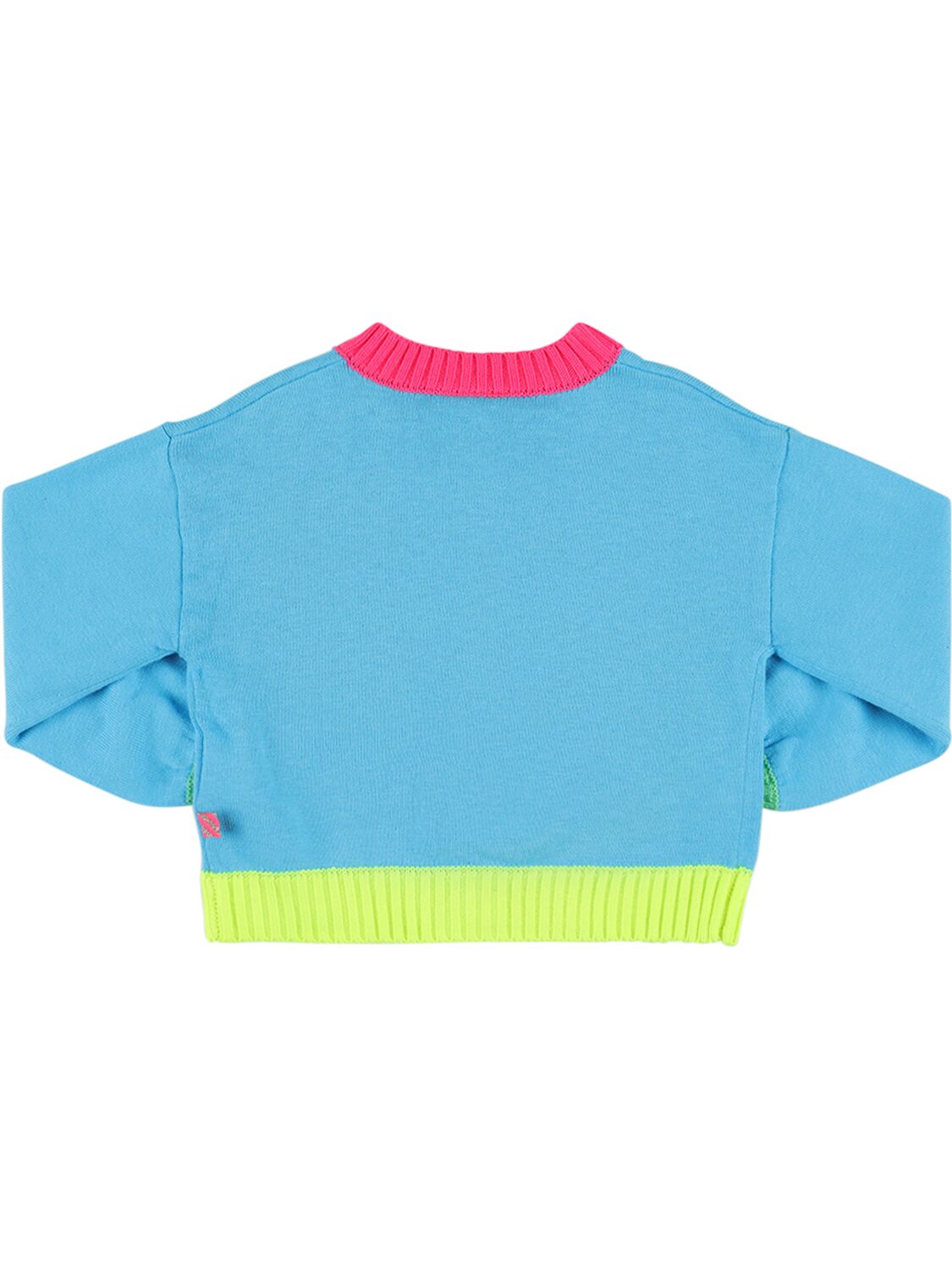 Shop Billieblush Cotton Blend Knit Cardigan In Light Blue