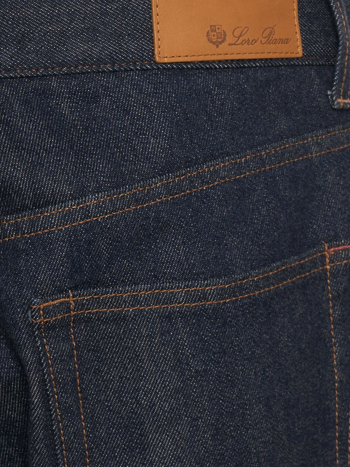 Shop Loro Piana Kamen 5 Pocket Cotton Denim Blend Jeans In Shadow Blue