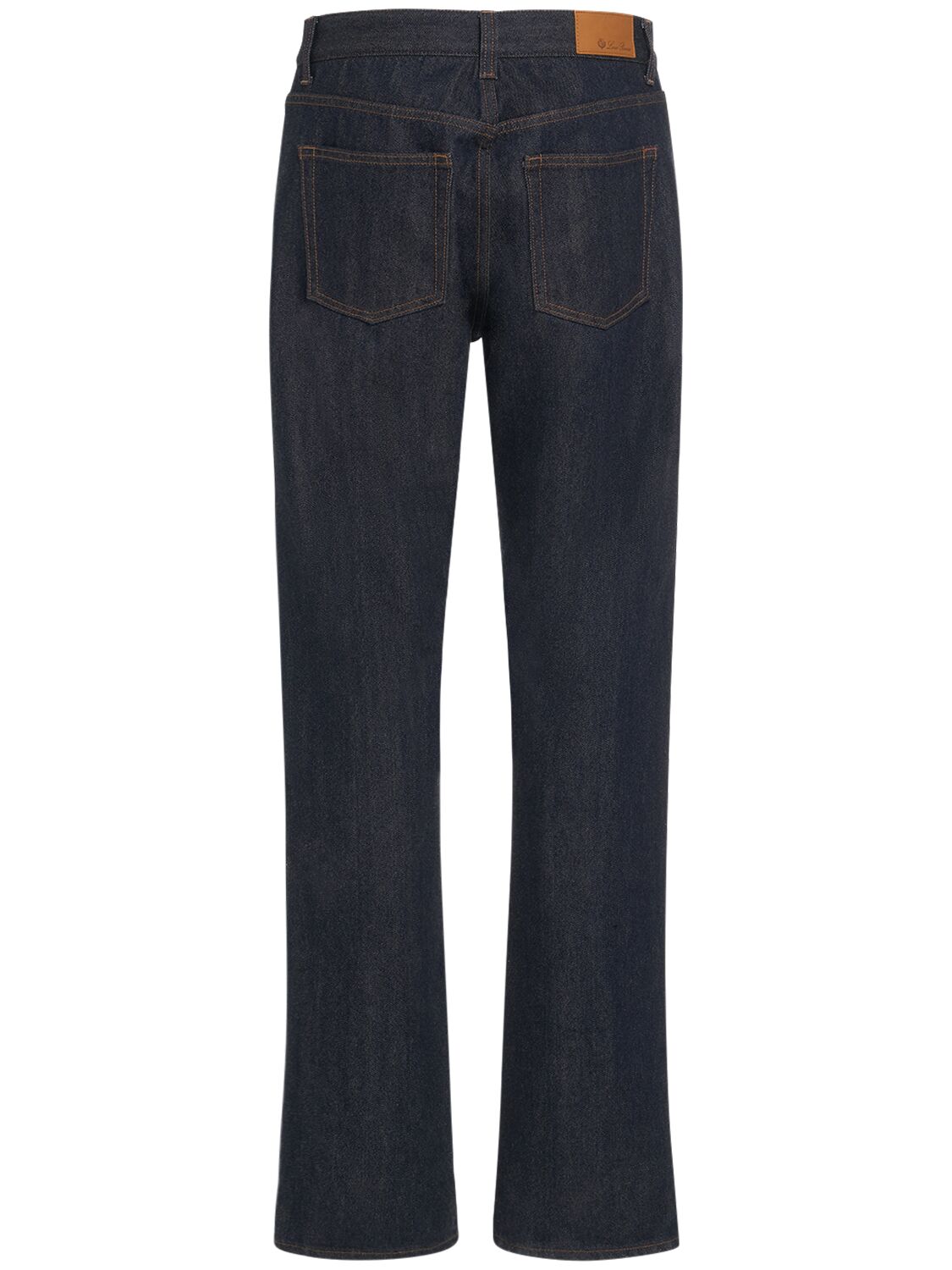 Shop Loro Piana Kamen 5 Pocket Cotton Denim Blend Jeans In Shadow Blue