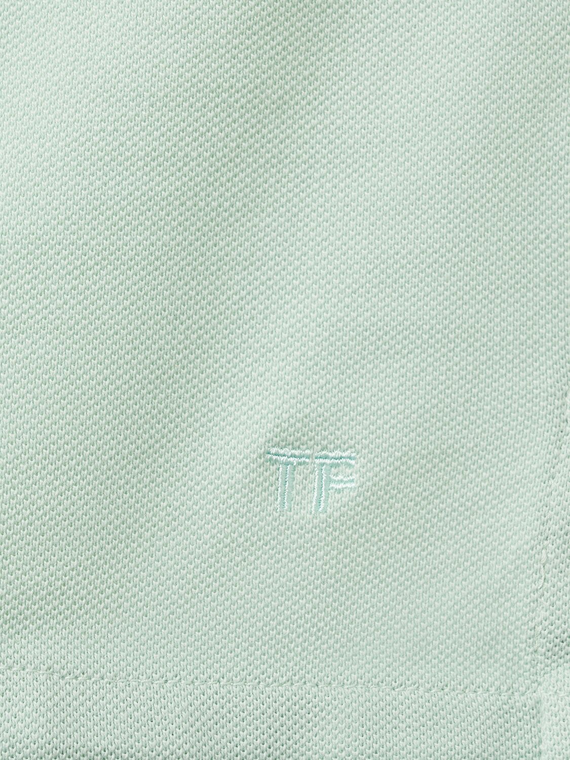 Shop Tom Ford Tennis Cotton Piqué Polo In Pale Mint