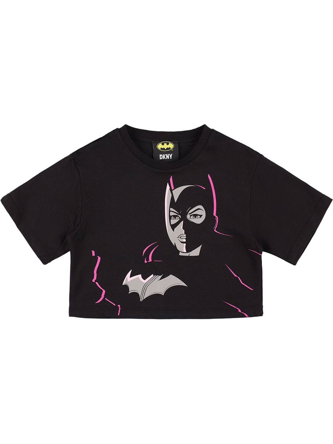 Batman Print Cropped Cotton S/s T-shirt – KIDS-GIRLS > CLOTHING > T-SHIRTS & TANKS