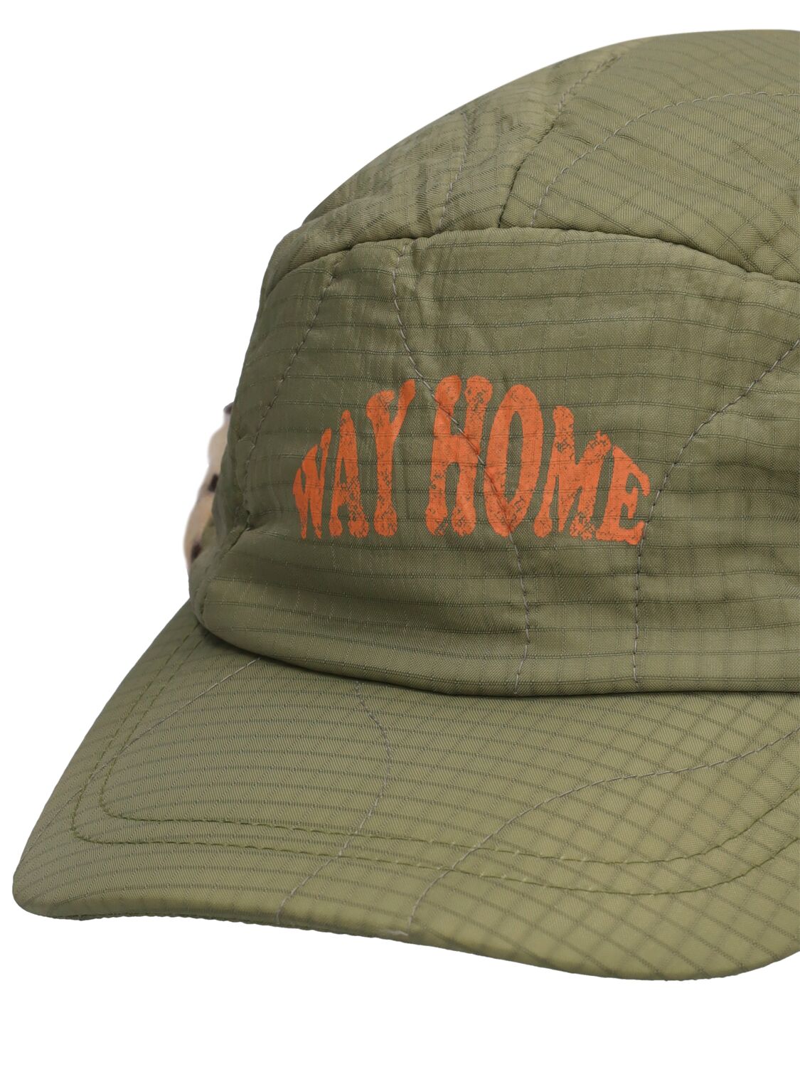 Shop Jellymallow Nylon Baseball Hat W/faux Fur In Khaki