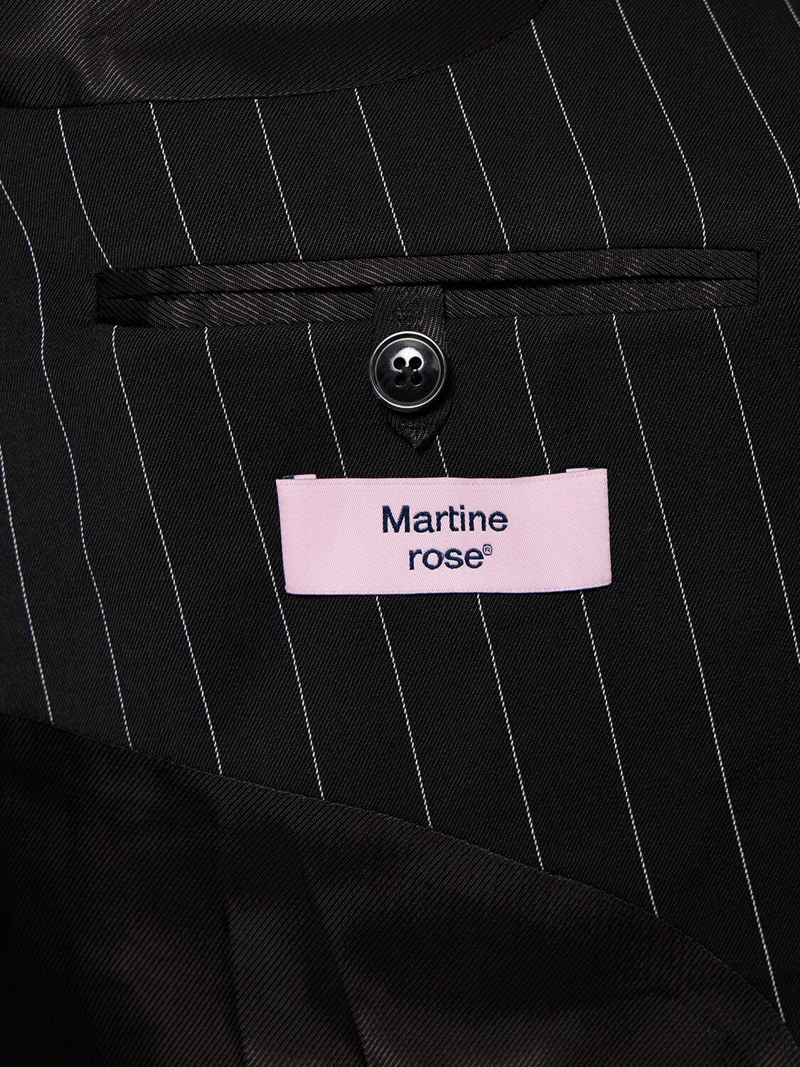 Shop Martine Rose Oversize Wool Blend Wrap Jacket In Black