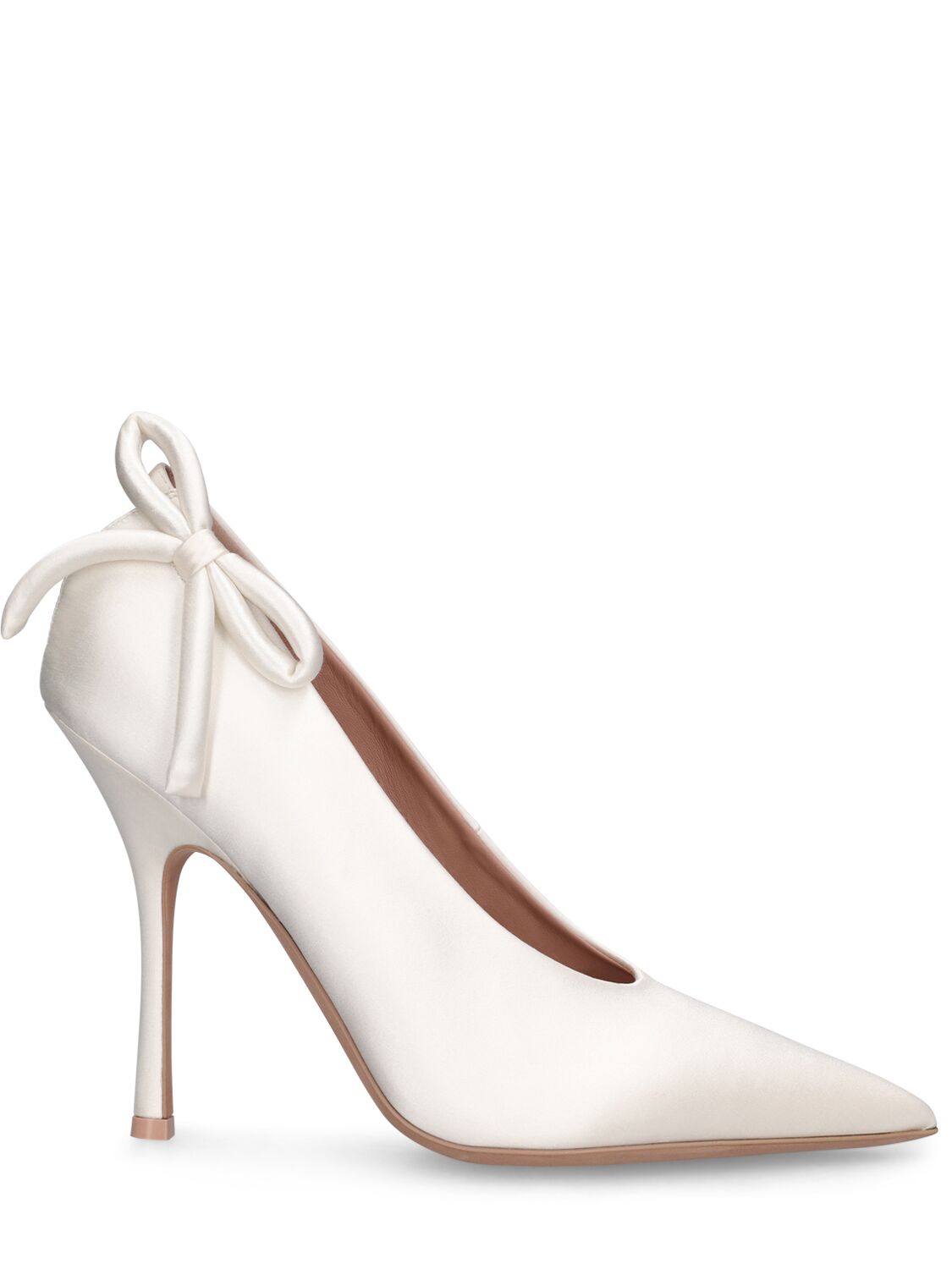 Shop Valentino 110mm Nite Out Satin Pumps In Off White