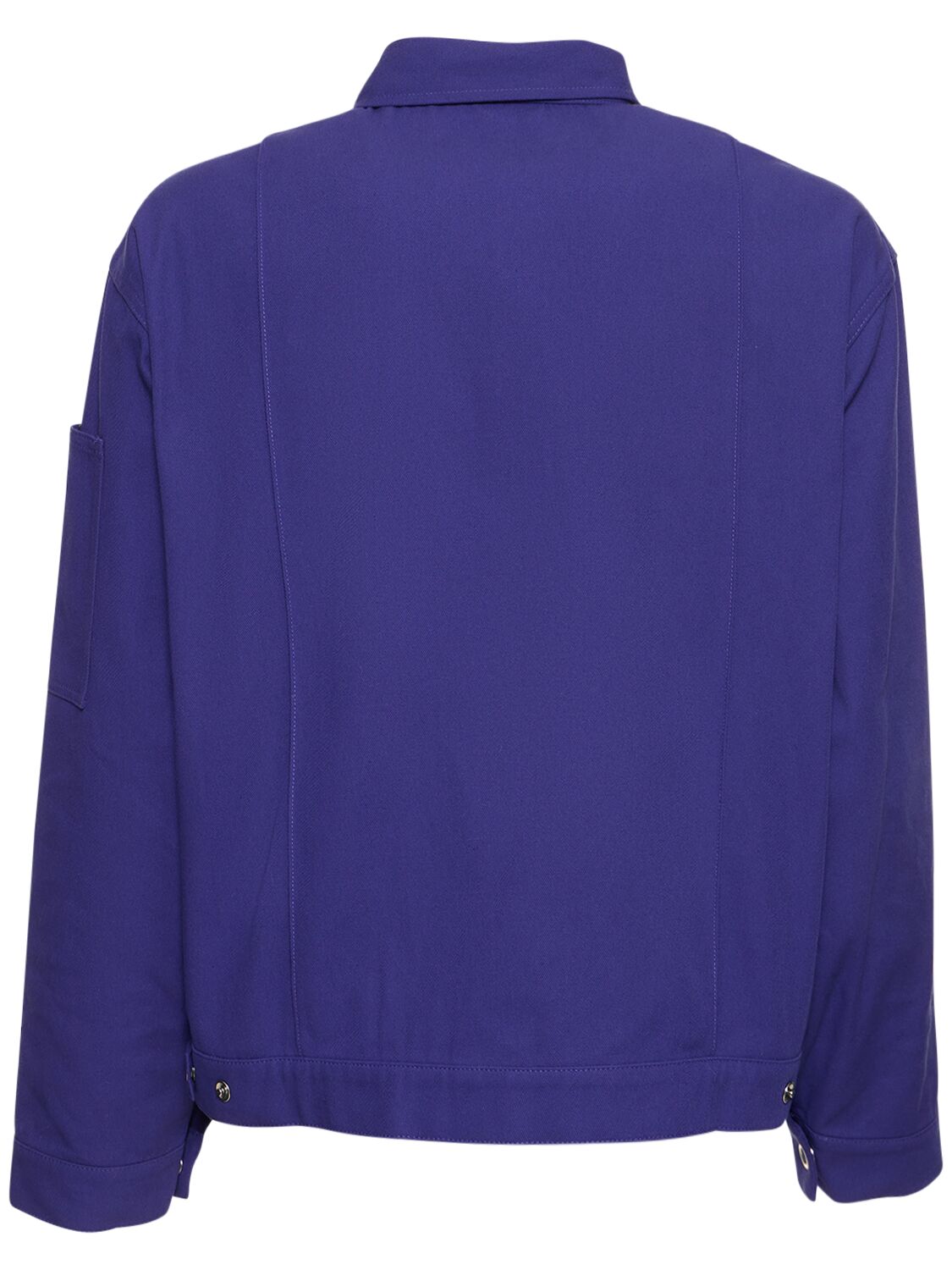 Shop Acne Studios Ourle Cotton Blend Twill Overshirt In Electric Purple