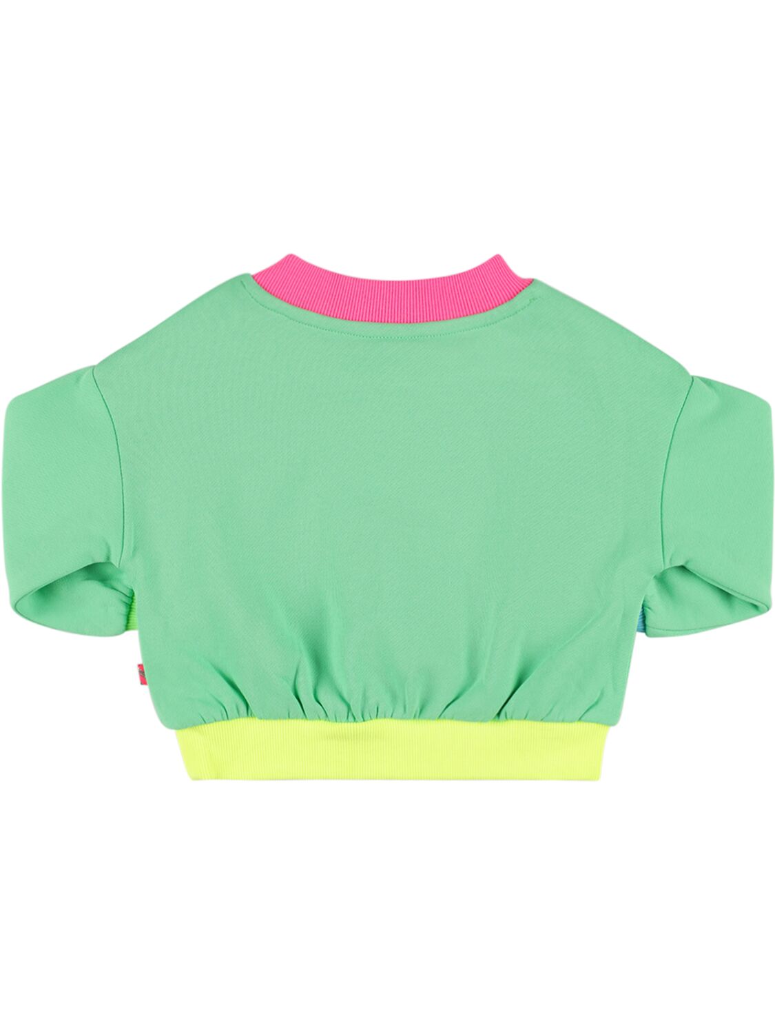 Shop Billieblush Printed Cotton Blend Sweatshirt In Light Green