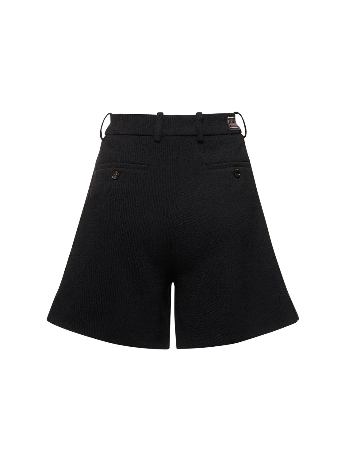 Shop Gucci Wool Jersey Shorts In Black