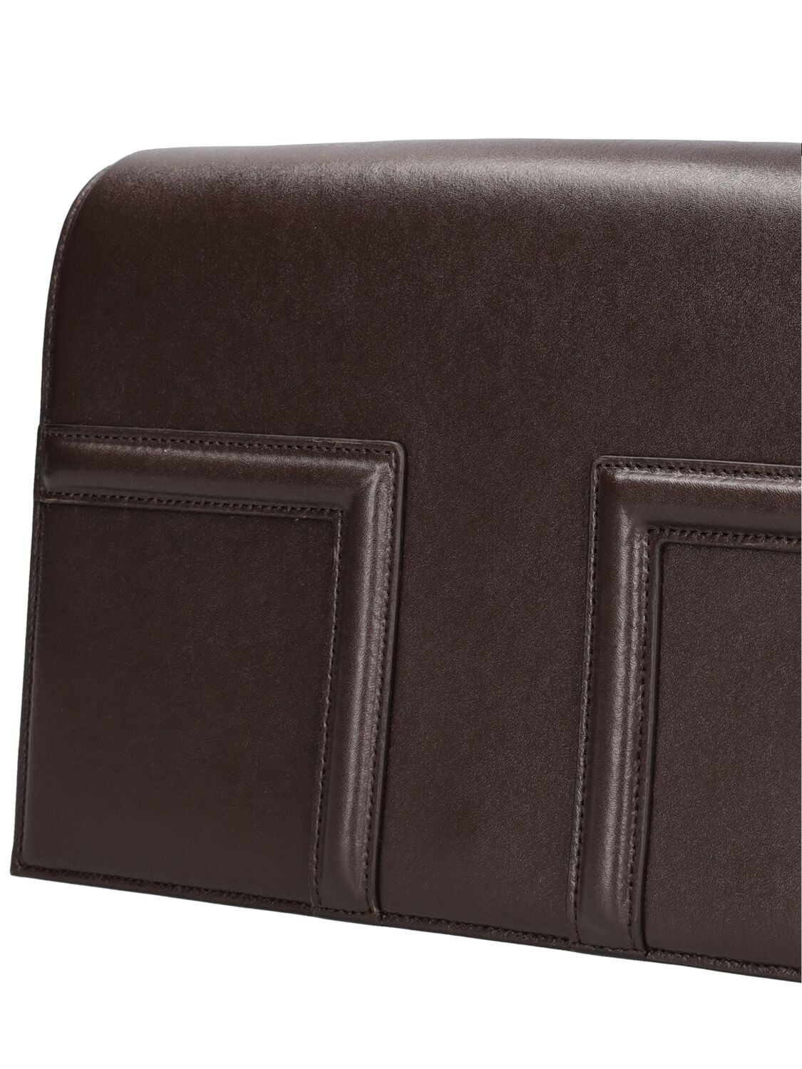Shop Totême T-flap Leather Shoulder Bag In Brown