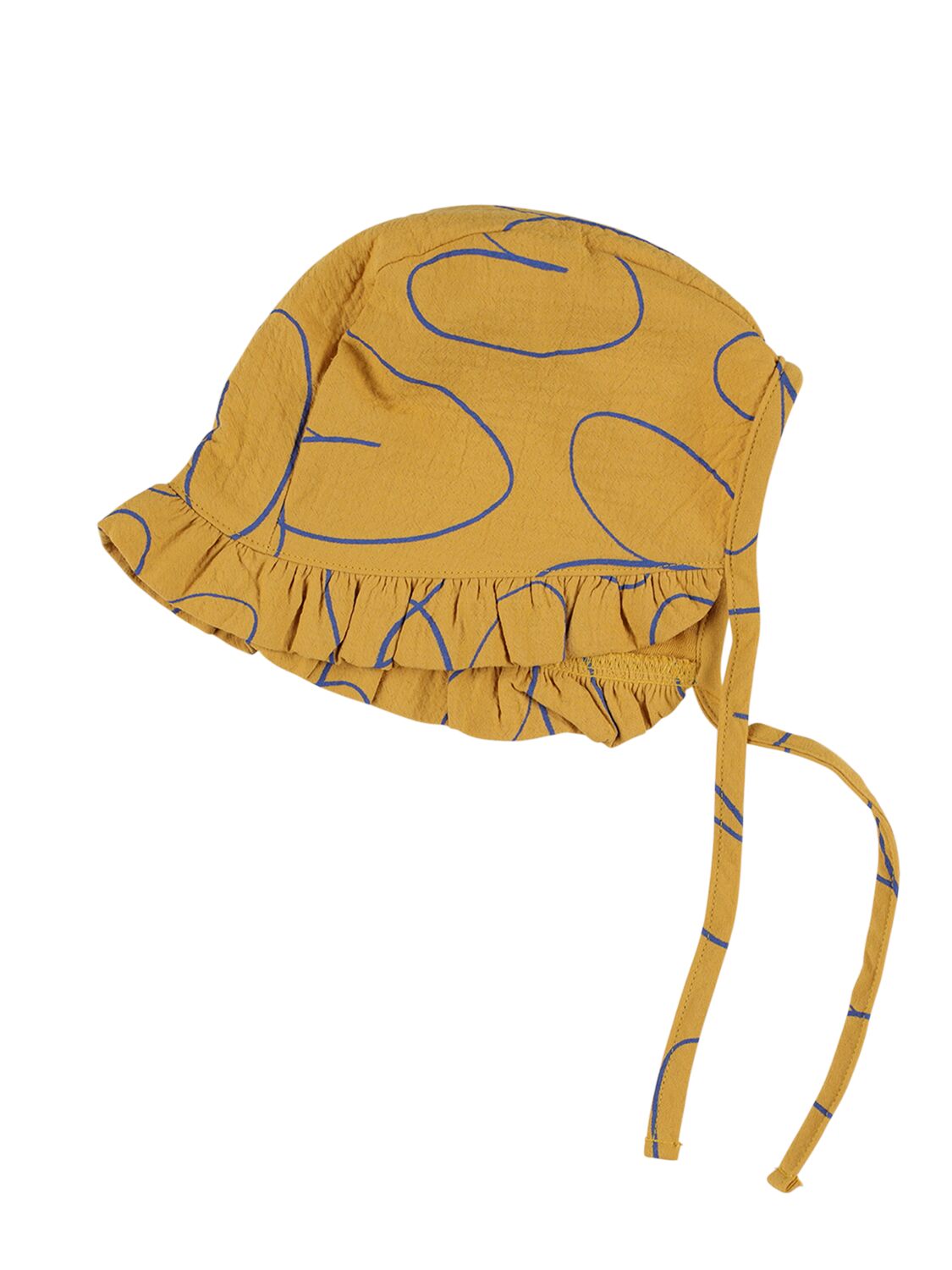Shop Jellymallow Printed Cotton Poplin Bodysuit & Hat In Yellow