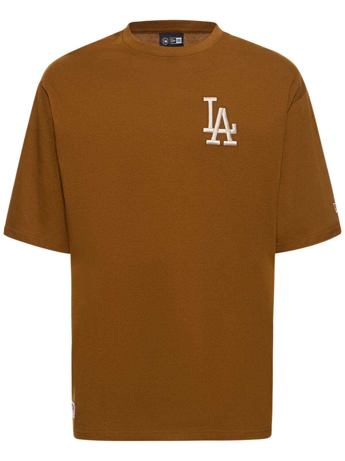 New Era La Dodgers League Essentials T恤 In Brown