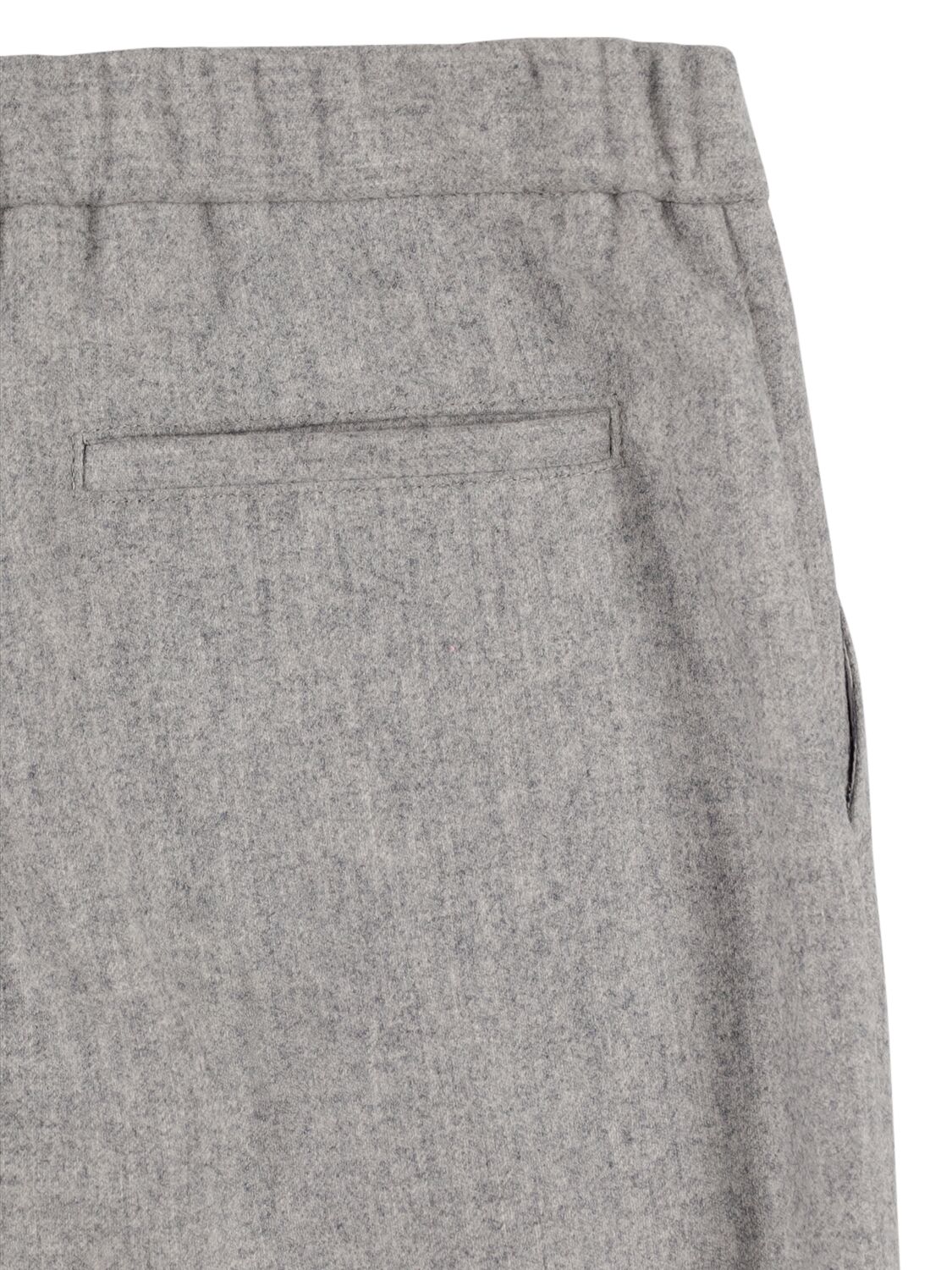 Shop Brunello Cucinelli Flannel Pants In Grey