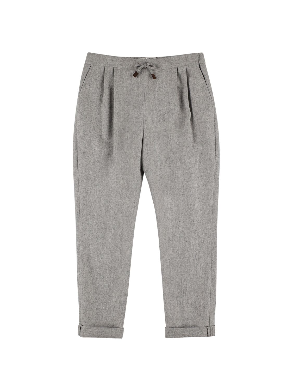 Brunello Cucinelli Kids' Flannel Pants In Gray