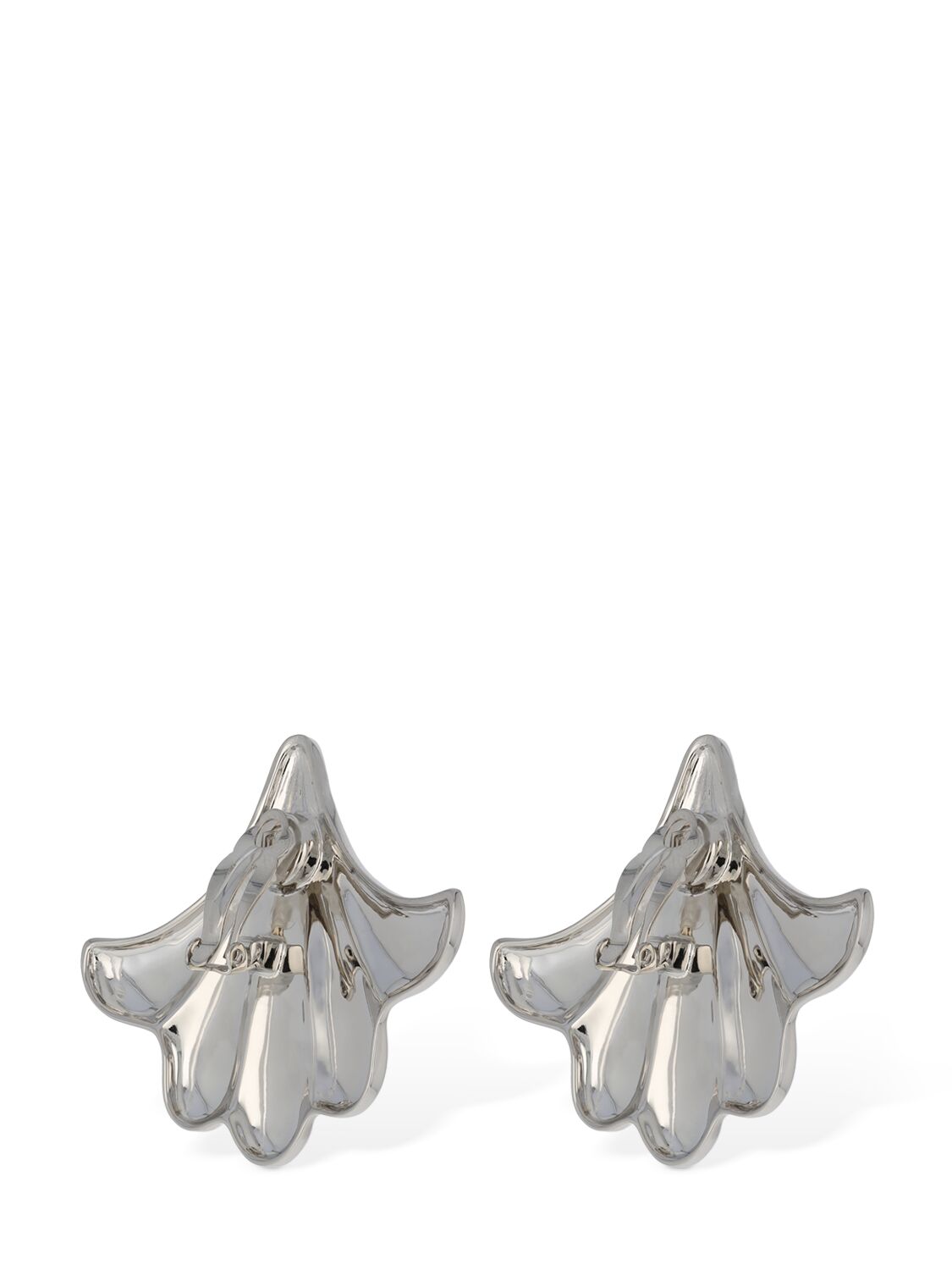 Shop Rabanne Flower Stud Clip-on Earrings In Silver