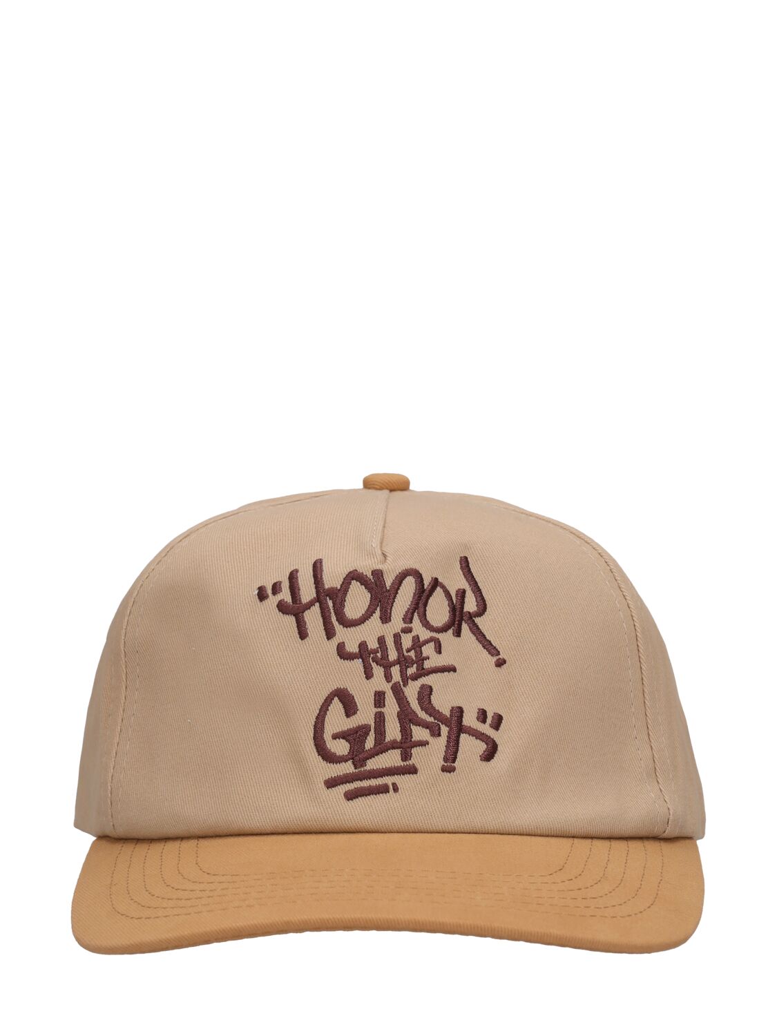 Honor The Gift Htg Script Cotton Baseball Hat In Beige,white
