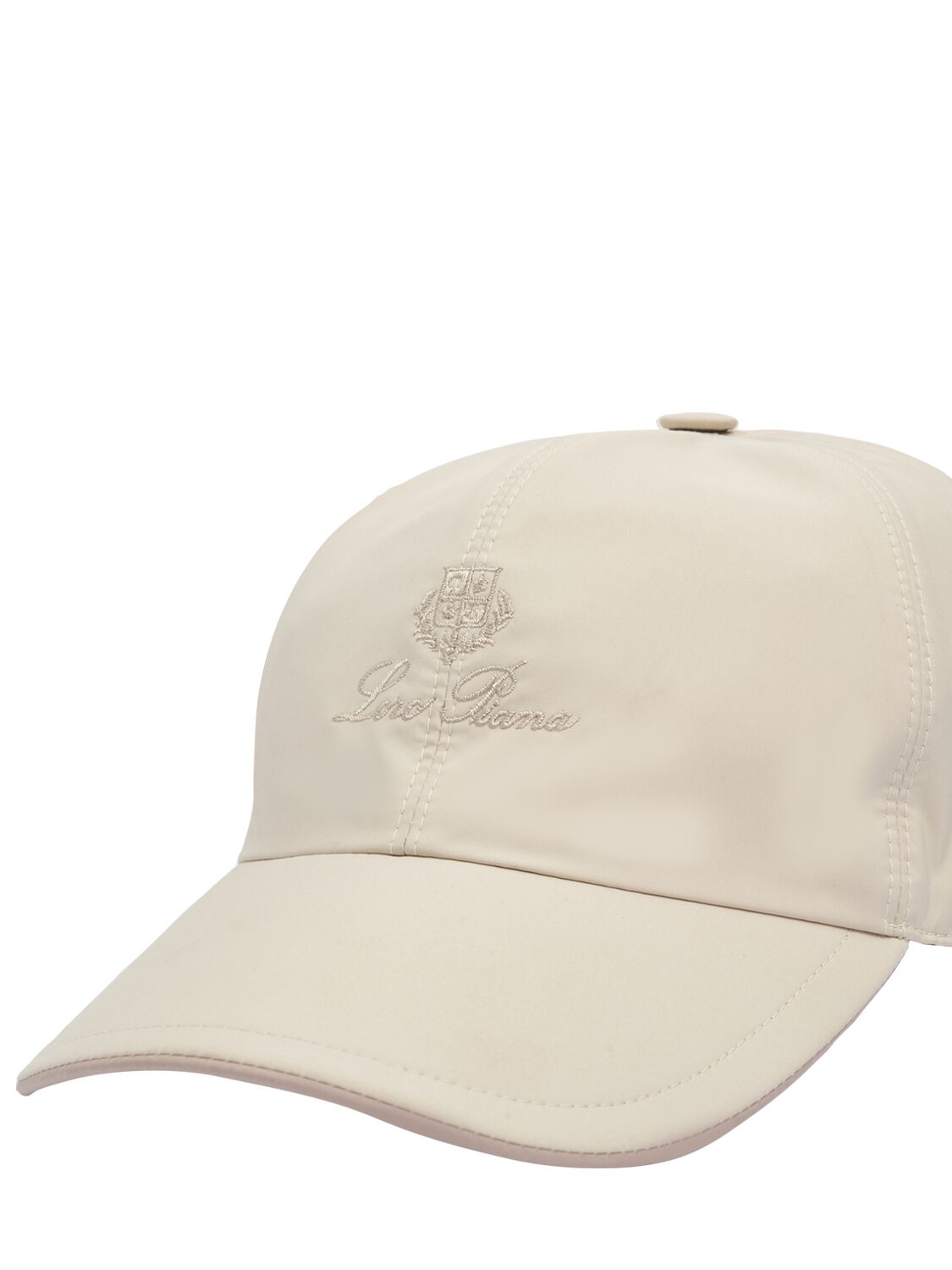 Shop Loro Piana Logo Embroidery Wind Storm System B Cap In Sand,ivory