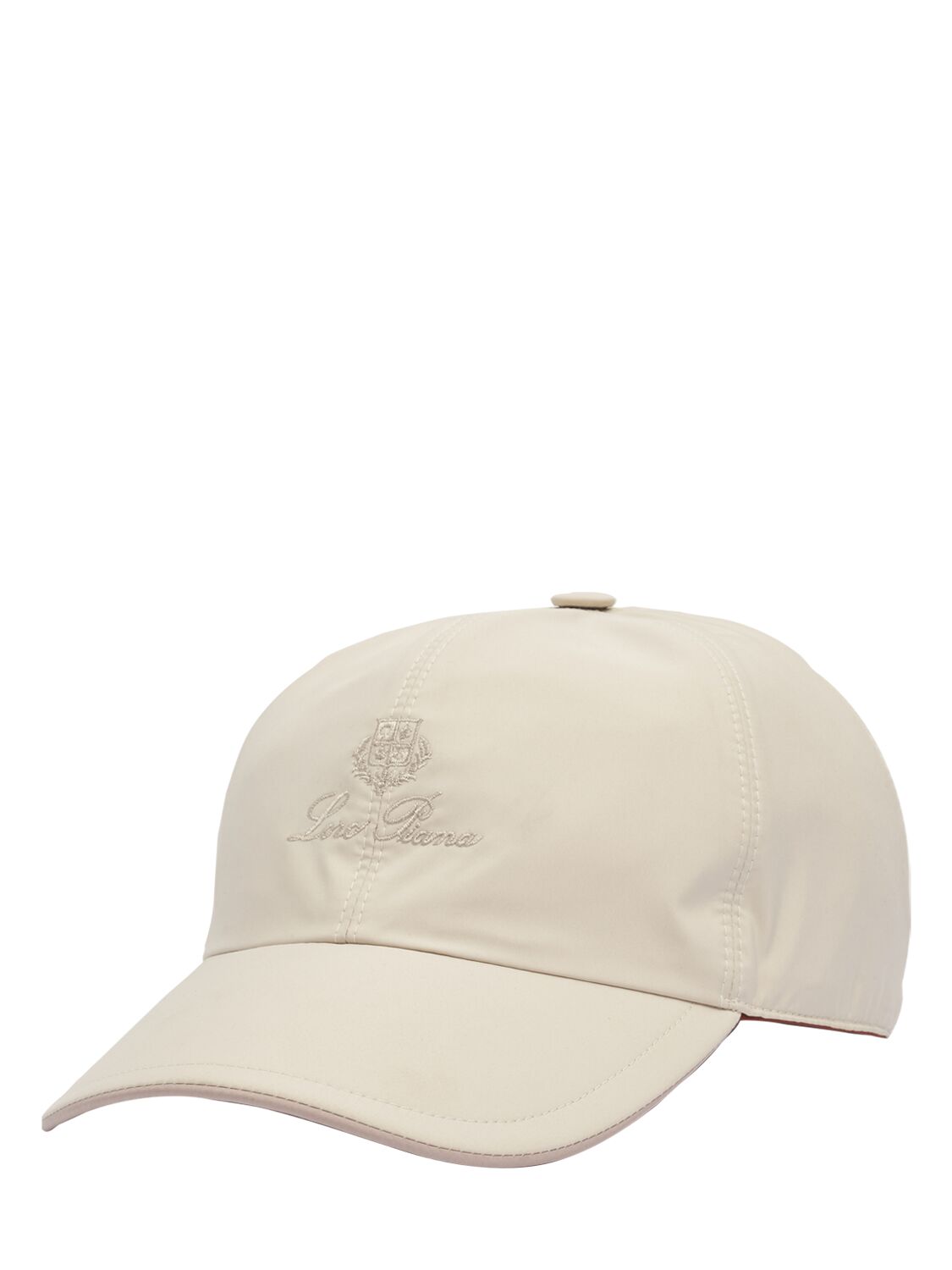 Shop Loro Piana Logo Embroidery Wind Storm System B Cap In Sand,ivory